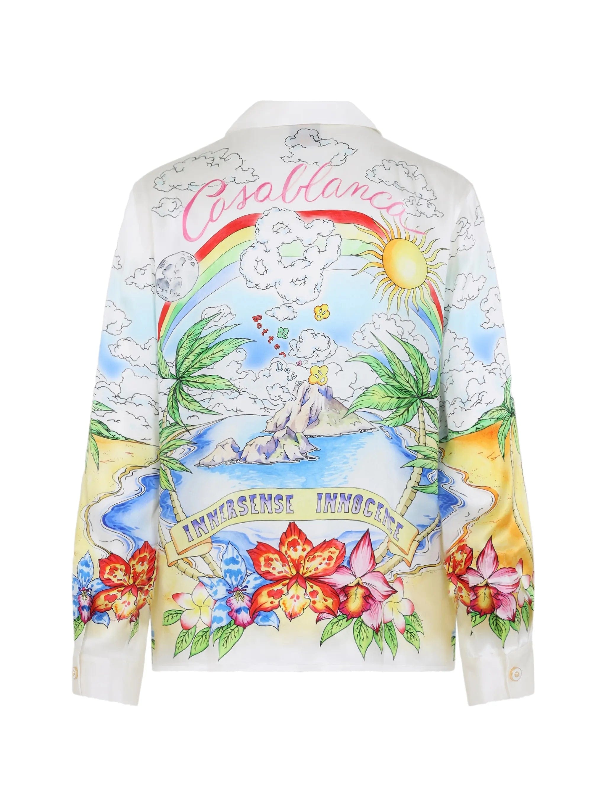 Casablanca printed long - sleeve shirt