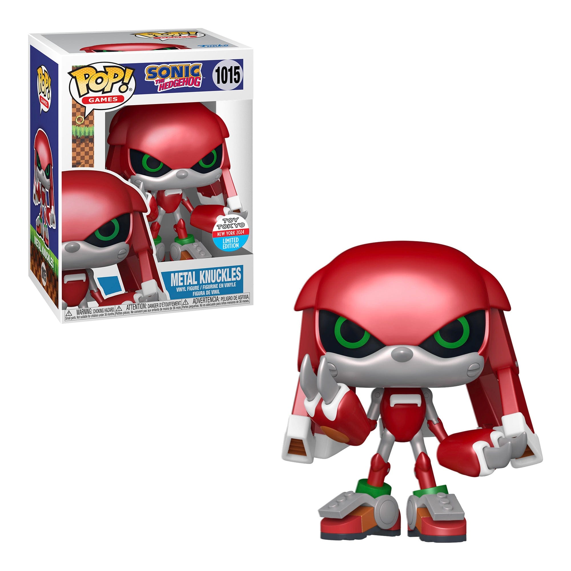 Sonic the Hedgehog Funko Pop! Games: Sonic The Hedgehog - Metal Knuckles #1015 NYCC 2024 Toy Tokyo Exclusive