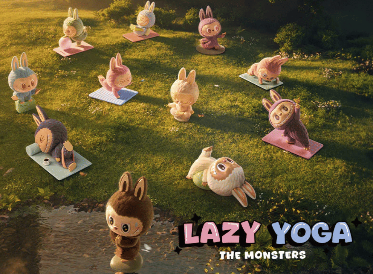 Brandonz The Monsters Labubu Lazy Yoga Blind Box Series by POP MART