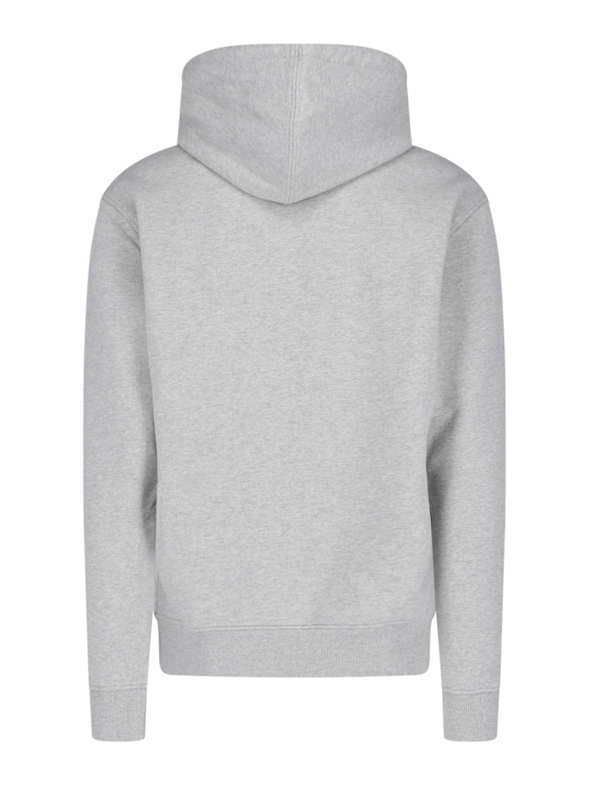 Ami Grey Cotton Ami De Cœur Embroidered Hoodie
