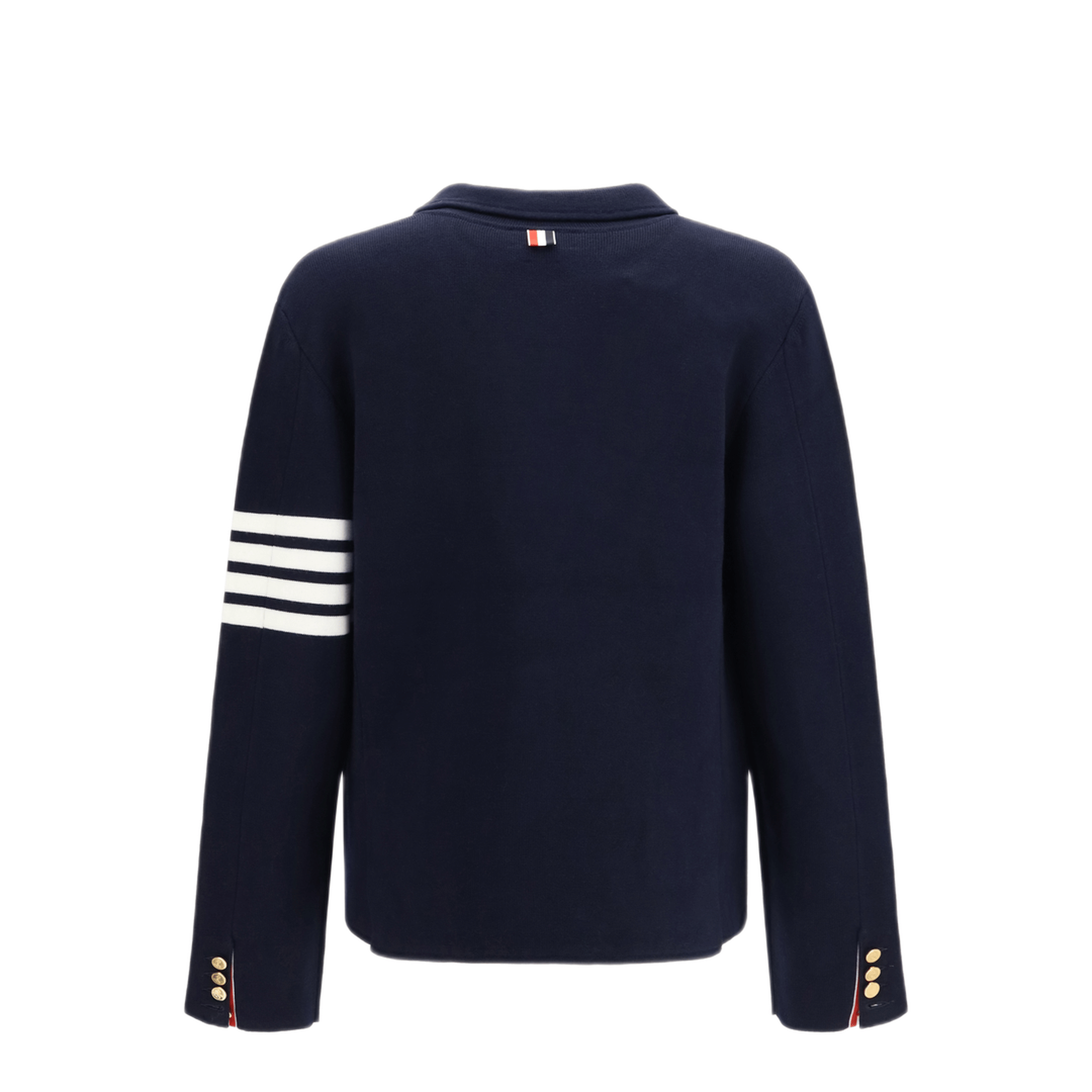 Thom Browne Single - Breasted Wool Jacket With Four - Bar Sleeve Detail