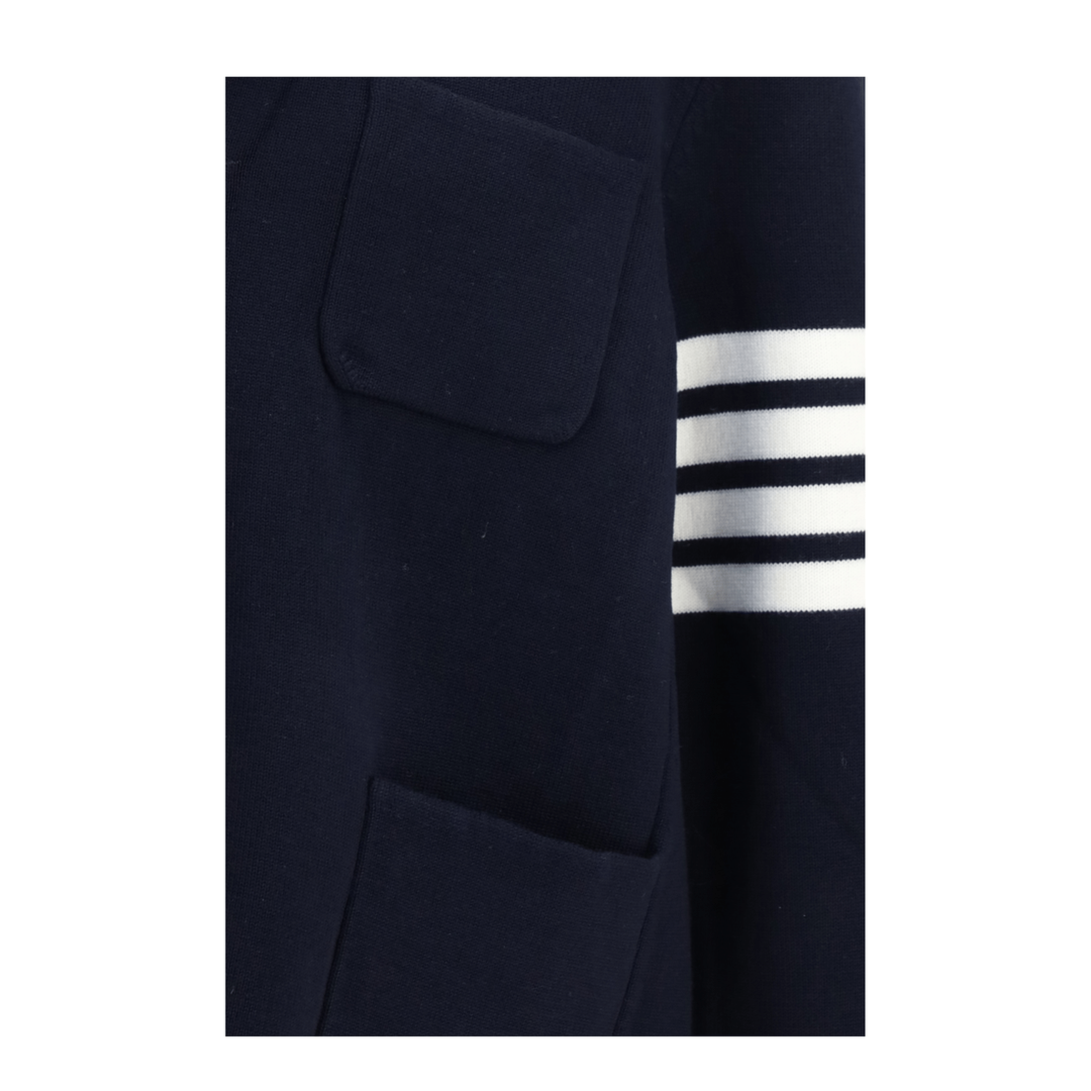 Thom Browne Single - Breasted Wool Jacket With Four - Bar Sleeve Detail