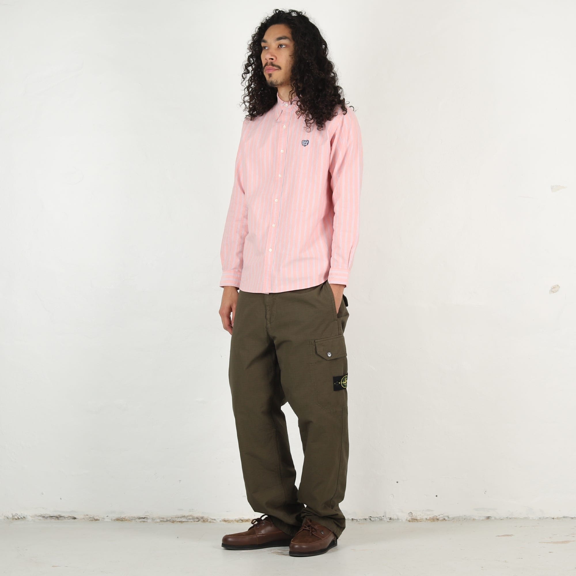 Human Made Striped Oxford BD Shirt - Red