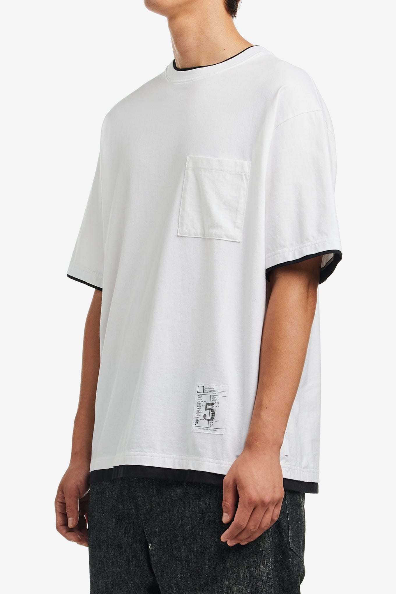 Neighborhood BW . LAYERED TRIM CREWNECK SS