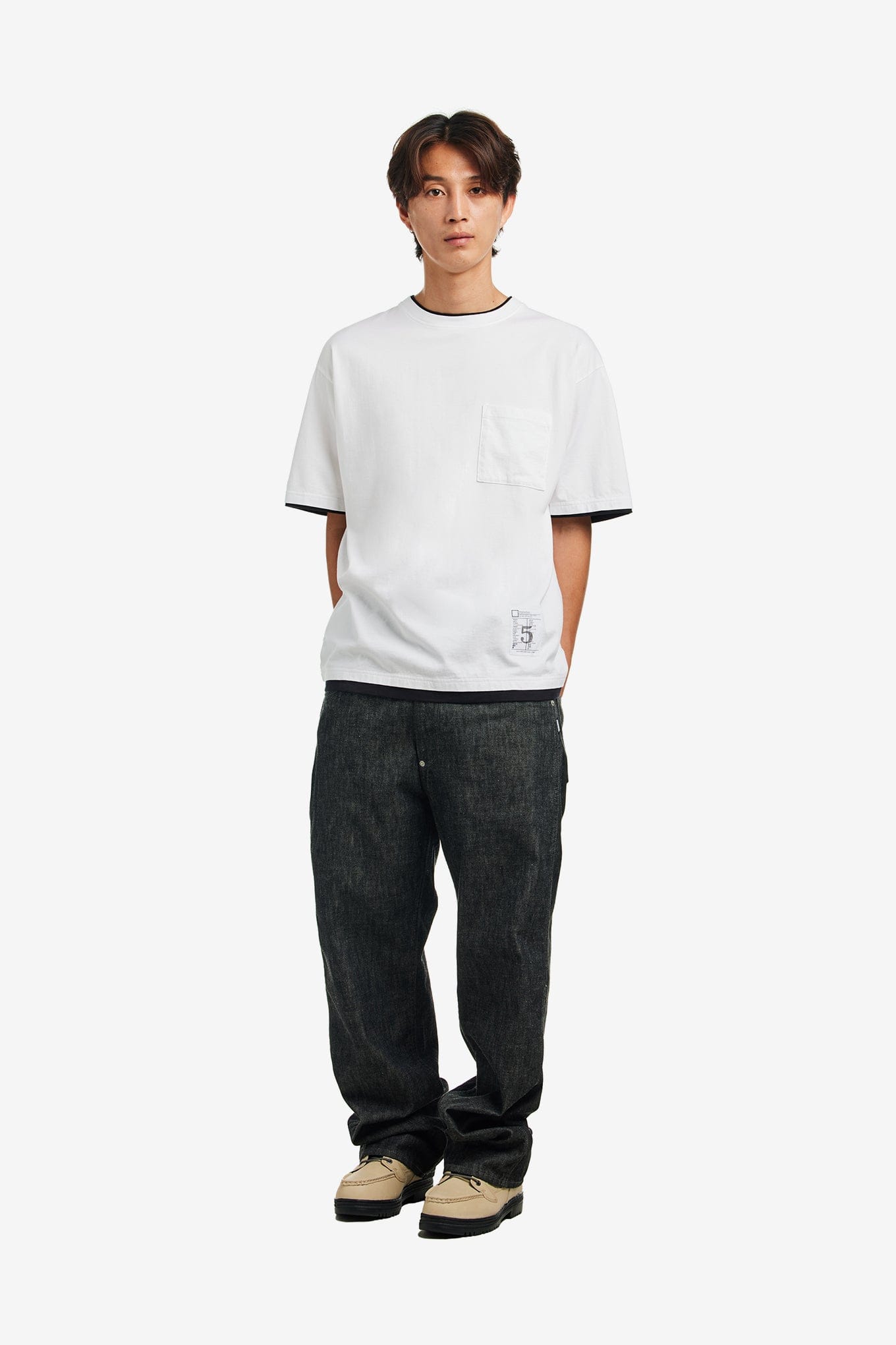 Neighborhood BW . LAYERED TRIM CREWNECK SS