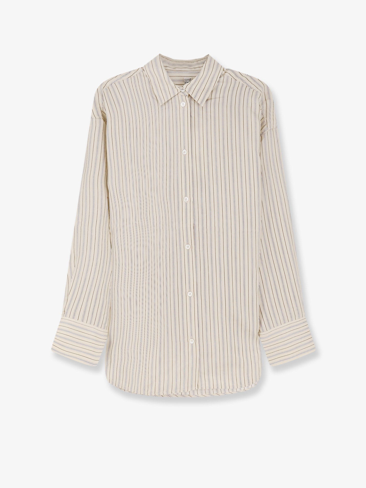 Toteme Oversized striped silk shirt