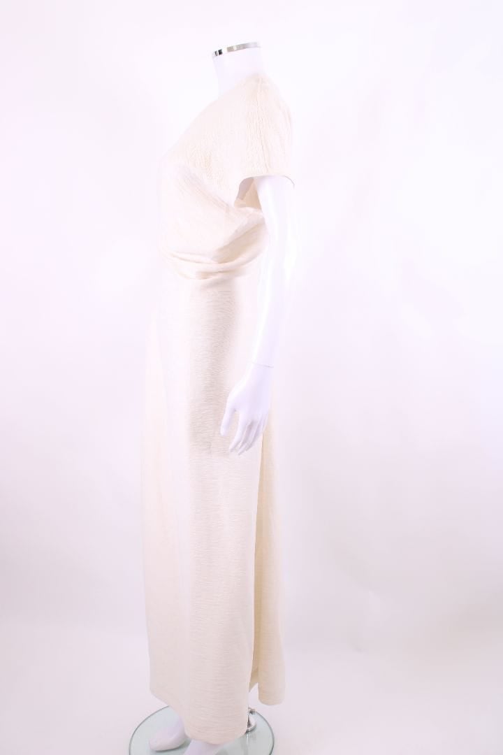 Toteme S/S Slouch Waist Crinkle Dress Cream 10
