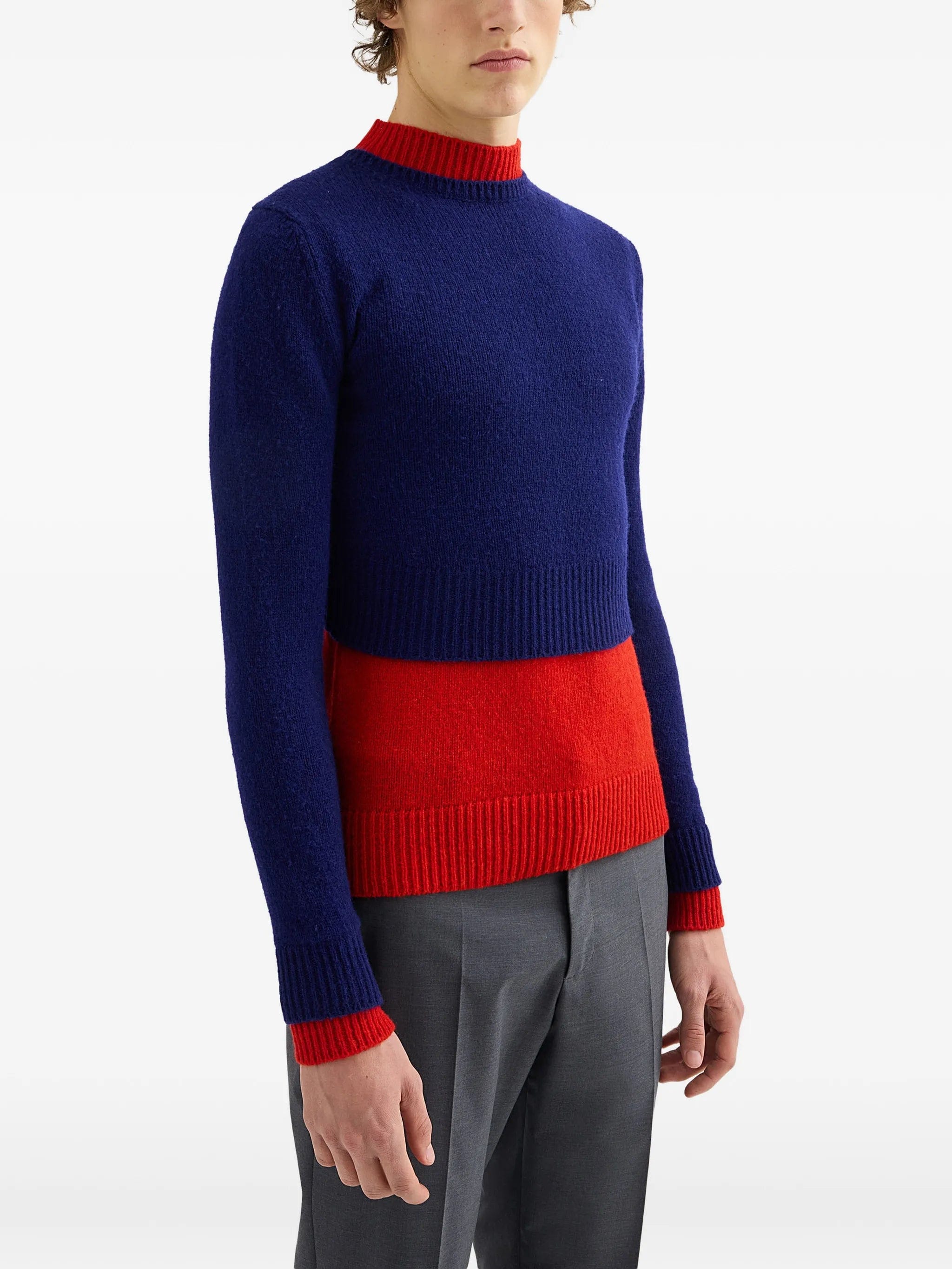 Jil Sander two - tone double - layer sweater