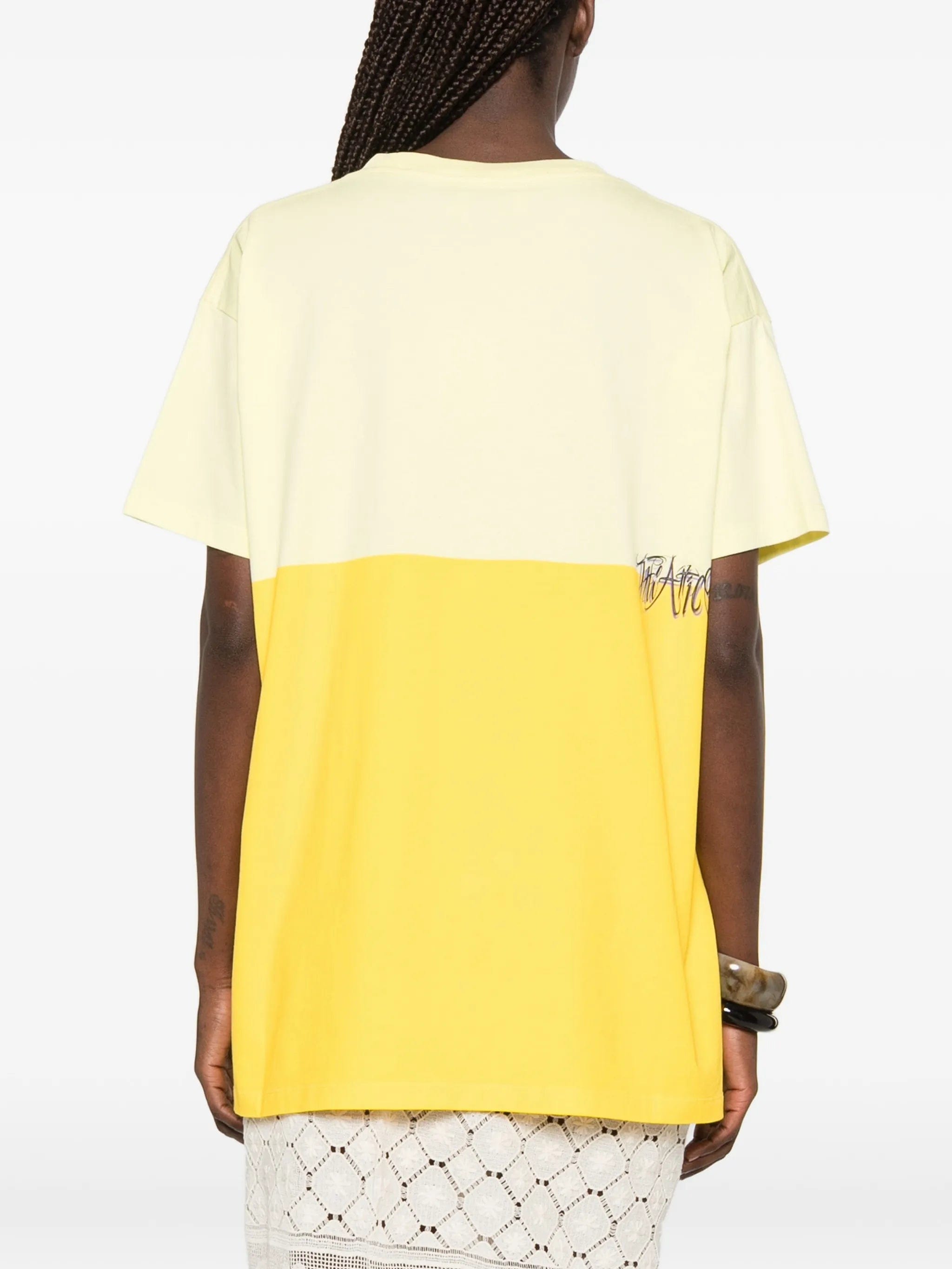 The Attico logo - print panelled T - shirt