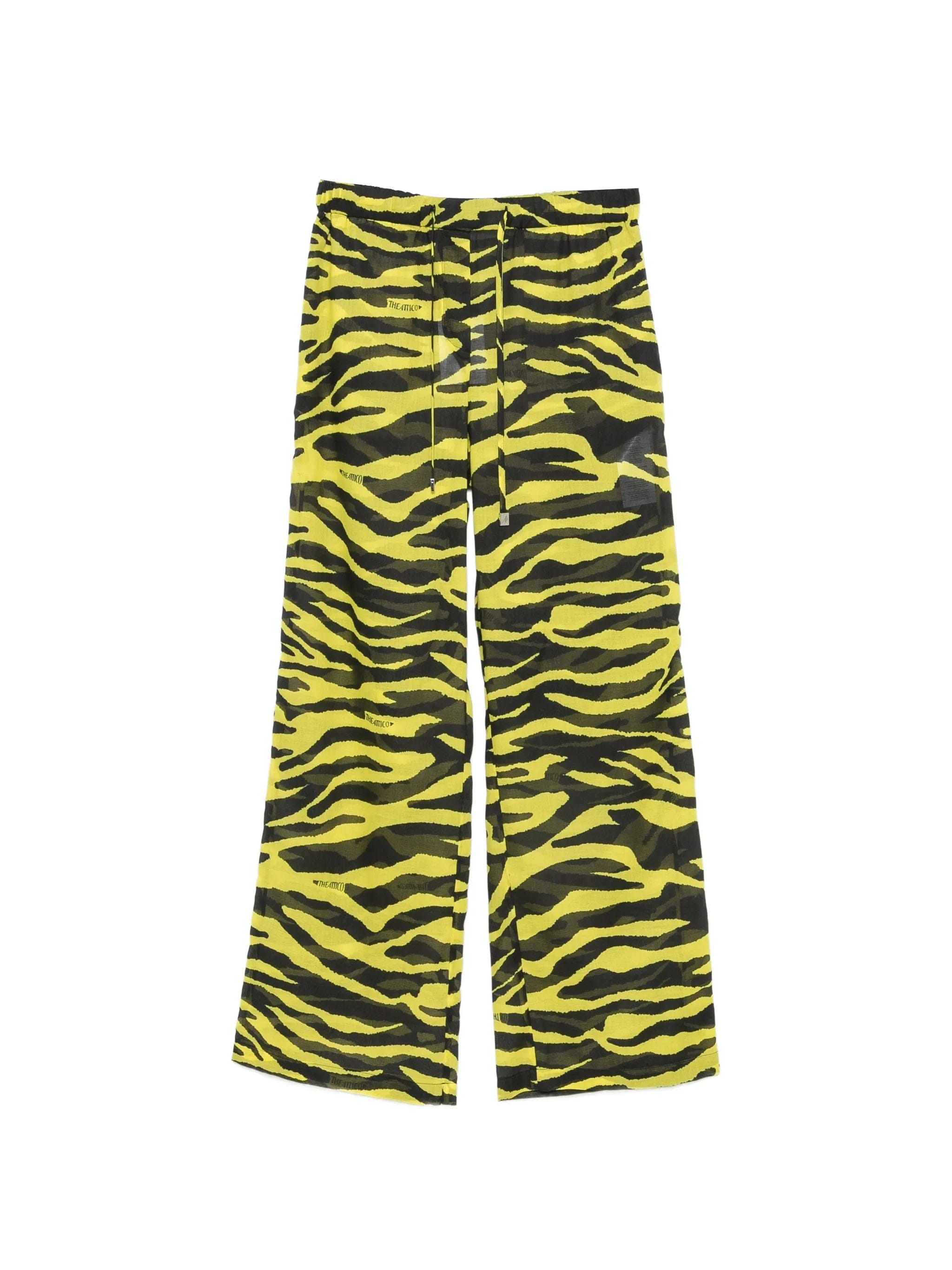 The Attico zebra - print drawstring trousers