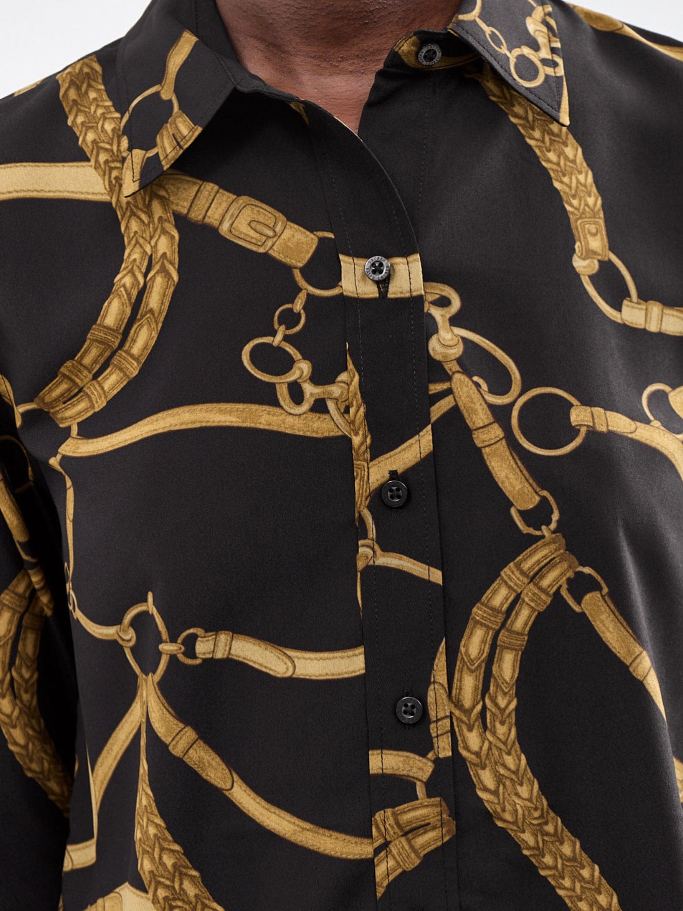 Lauren Ralph Lauren Chain Link Print Long Sleeve Shirt Multi