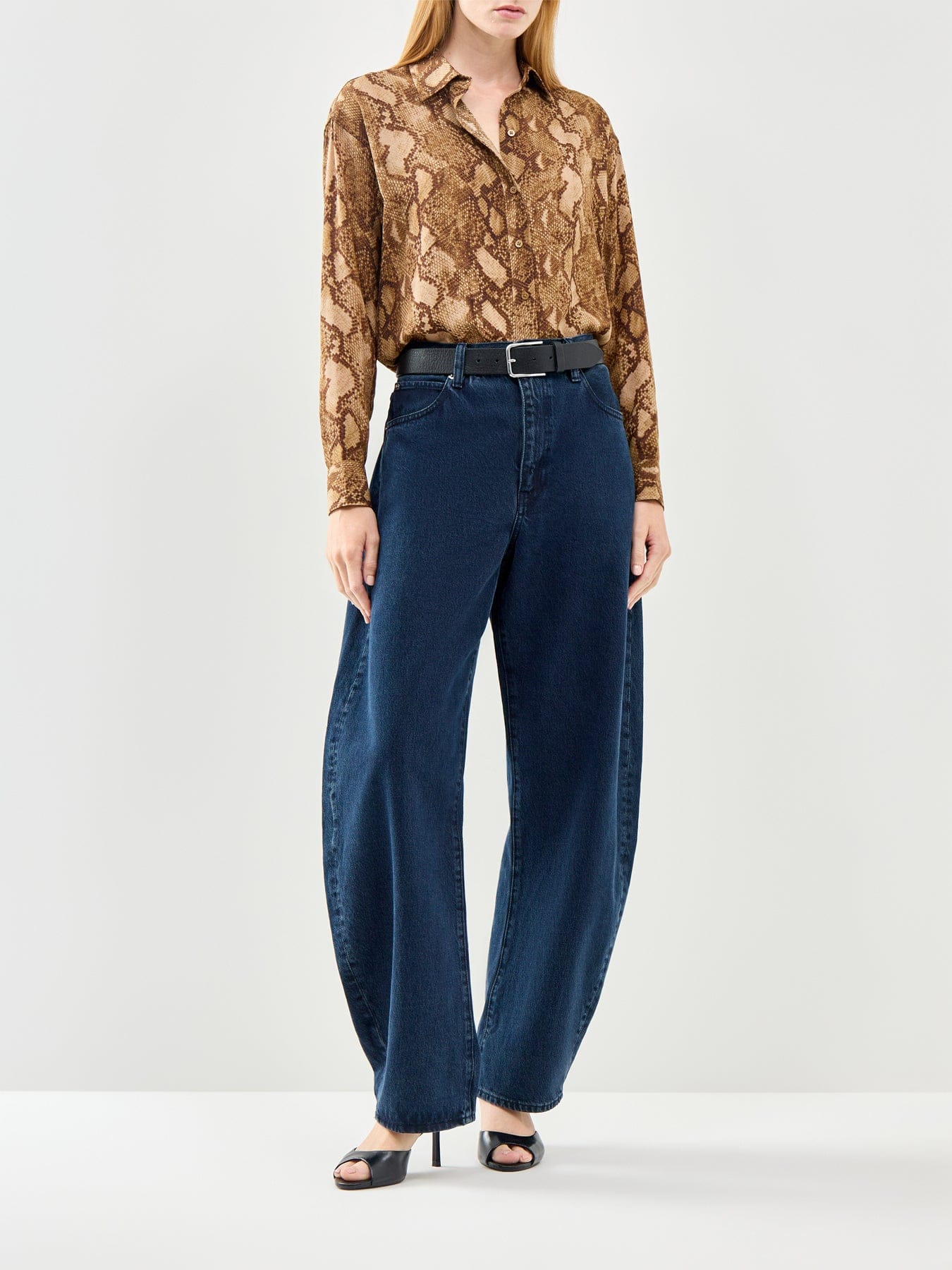 Lauren Ralph Lauren Snake Print Long Sleeve Shirt Multi