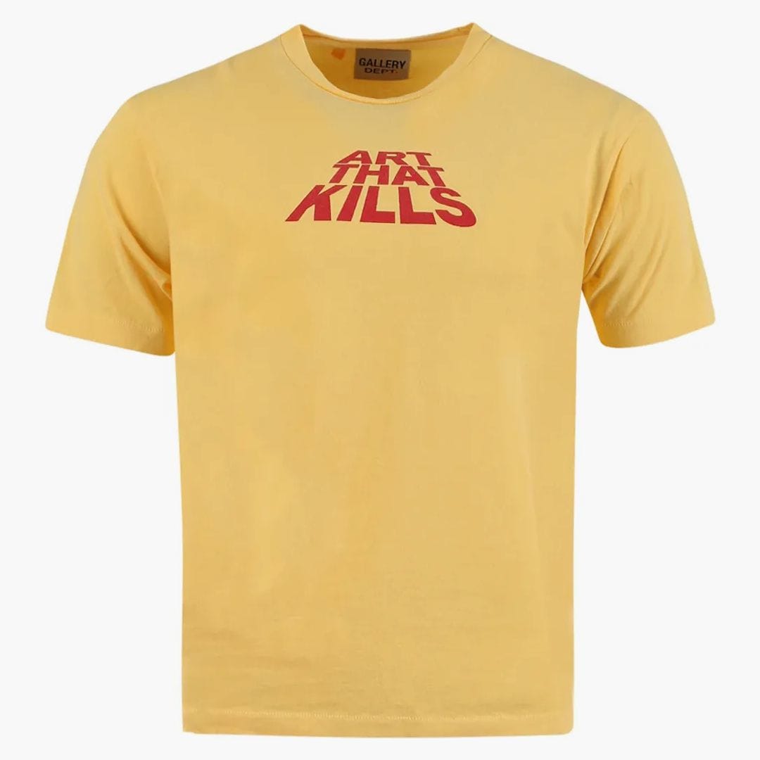 Gallery Dept. Art That Kills Logo T - shirt Yellow