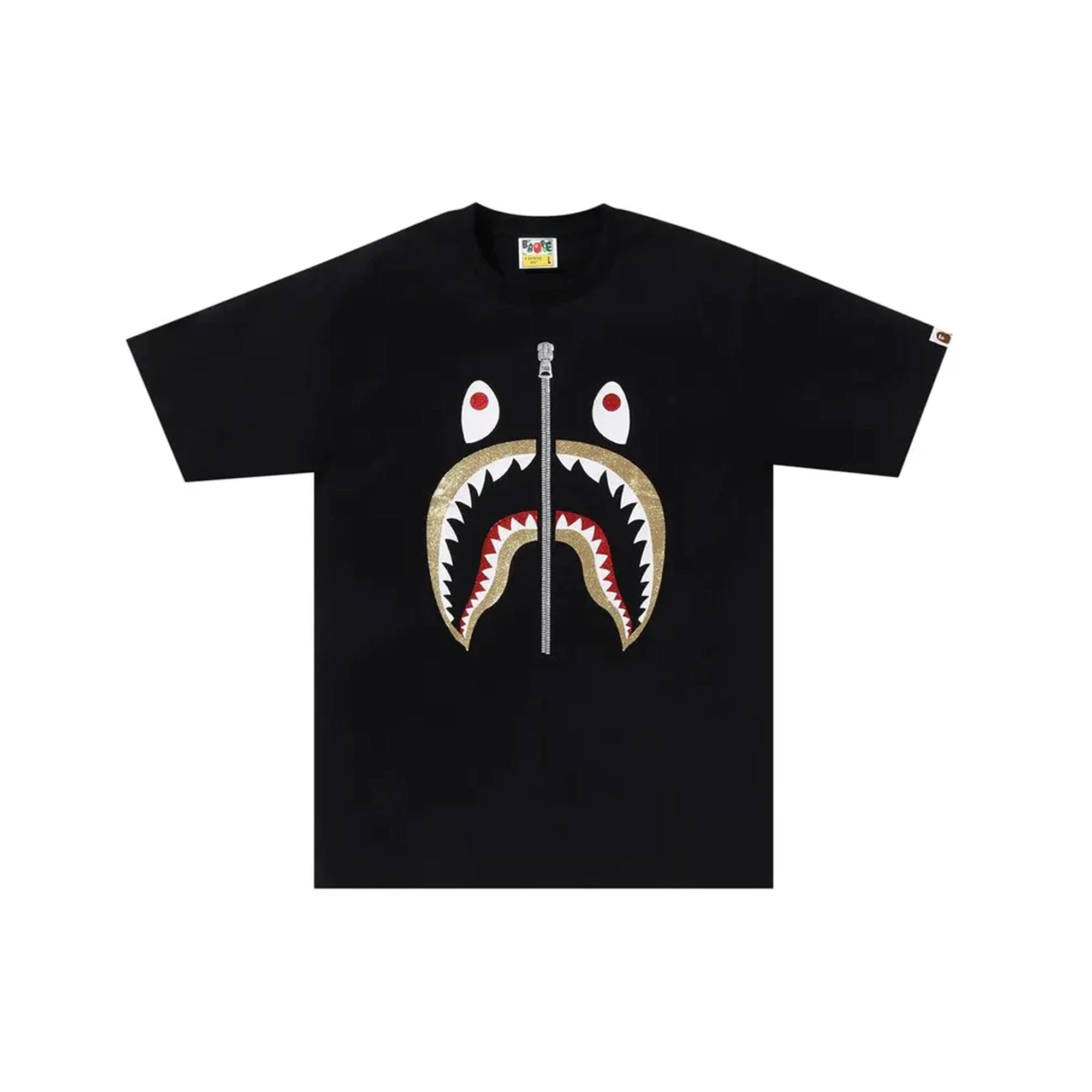 A Bathing Ape BAPE Glitter Shark T-Shirt Black (2026)