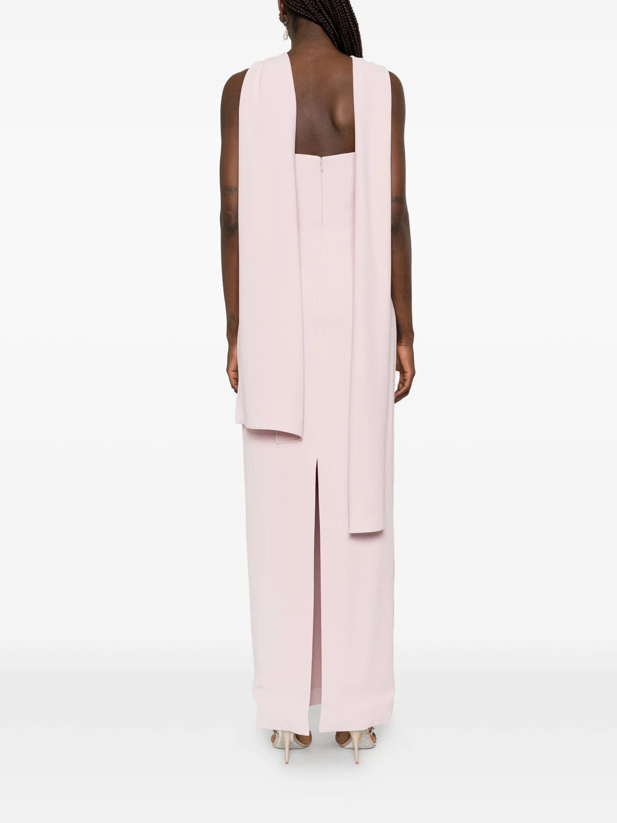 Solace London halter - neck draped - scarf maxi dress