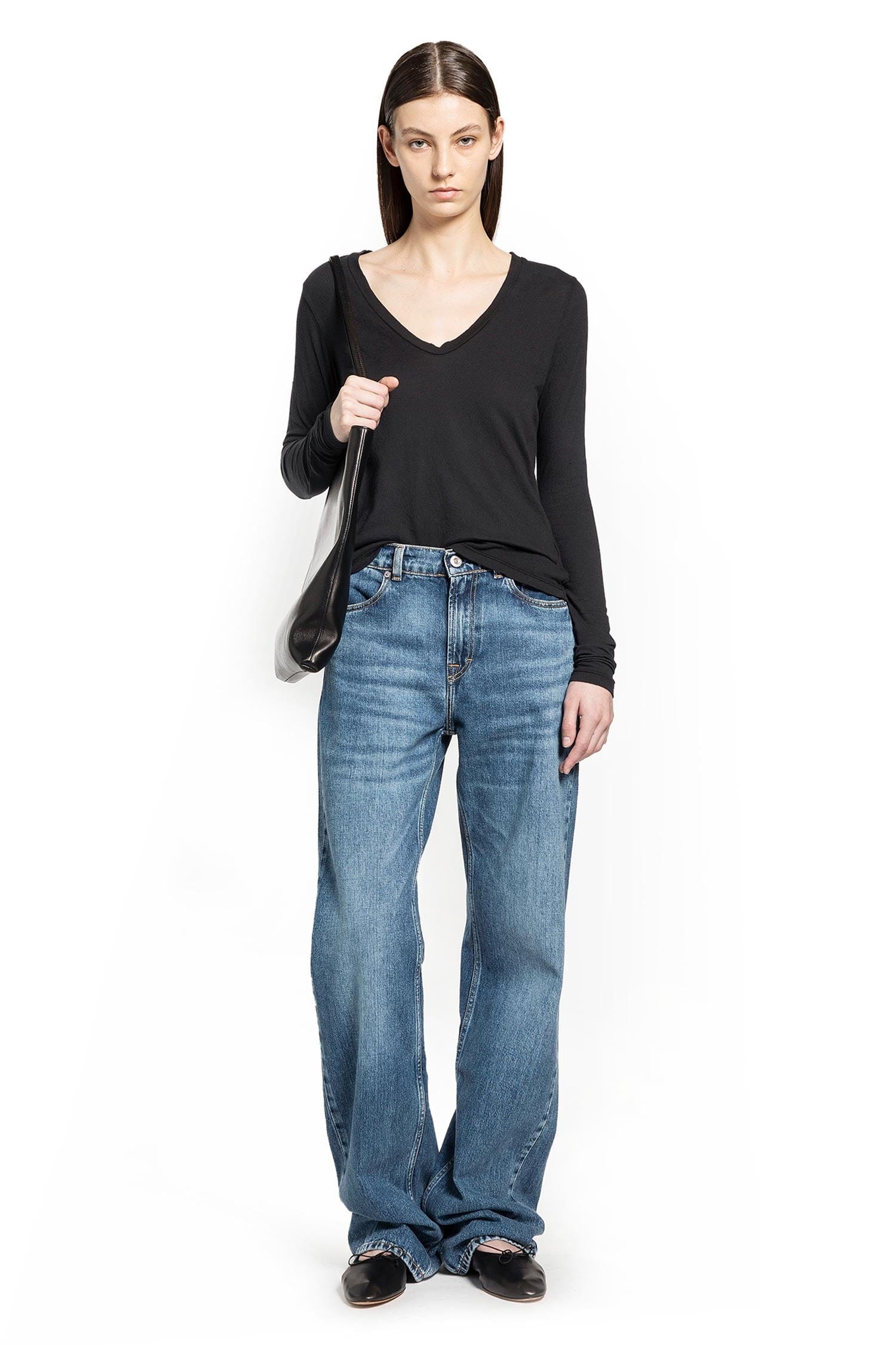 JAMES PERSE Deep V L/S T-Shirt