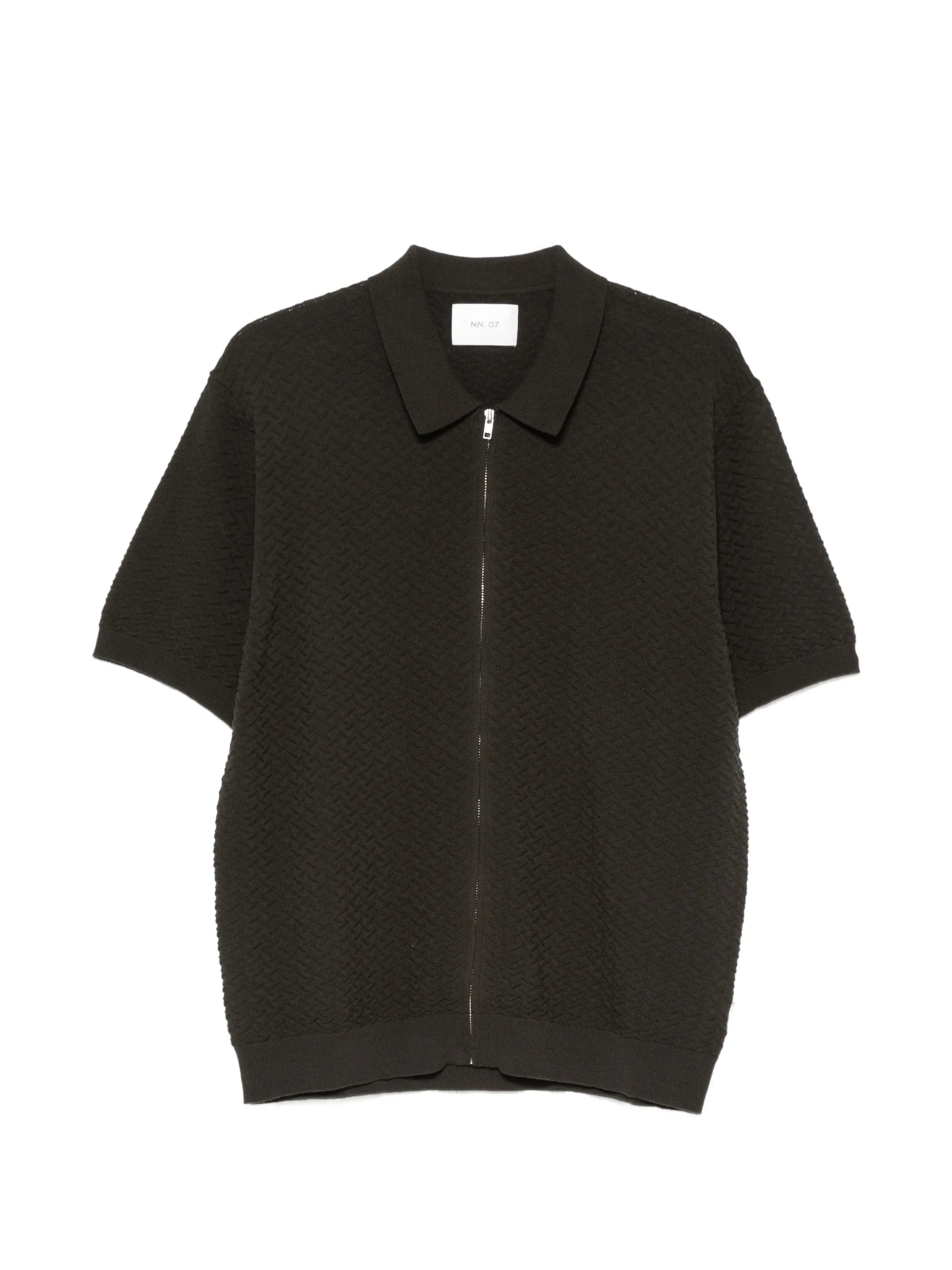 NN07 Gustav 60016 zip - up knitted shirt