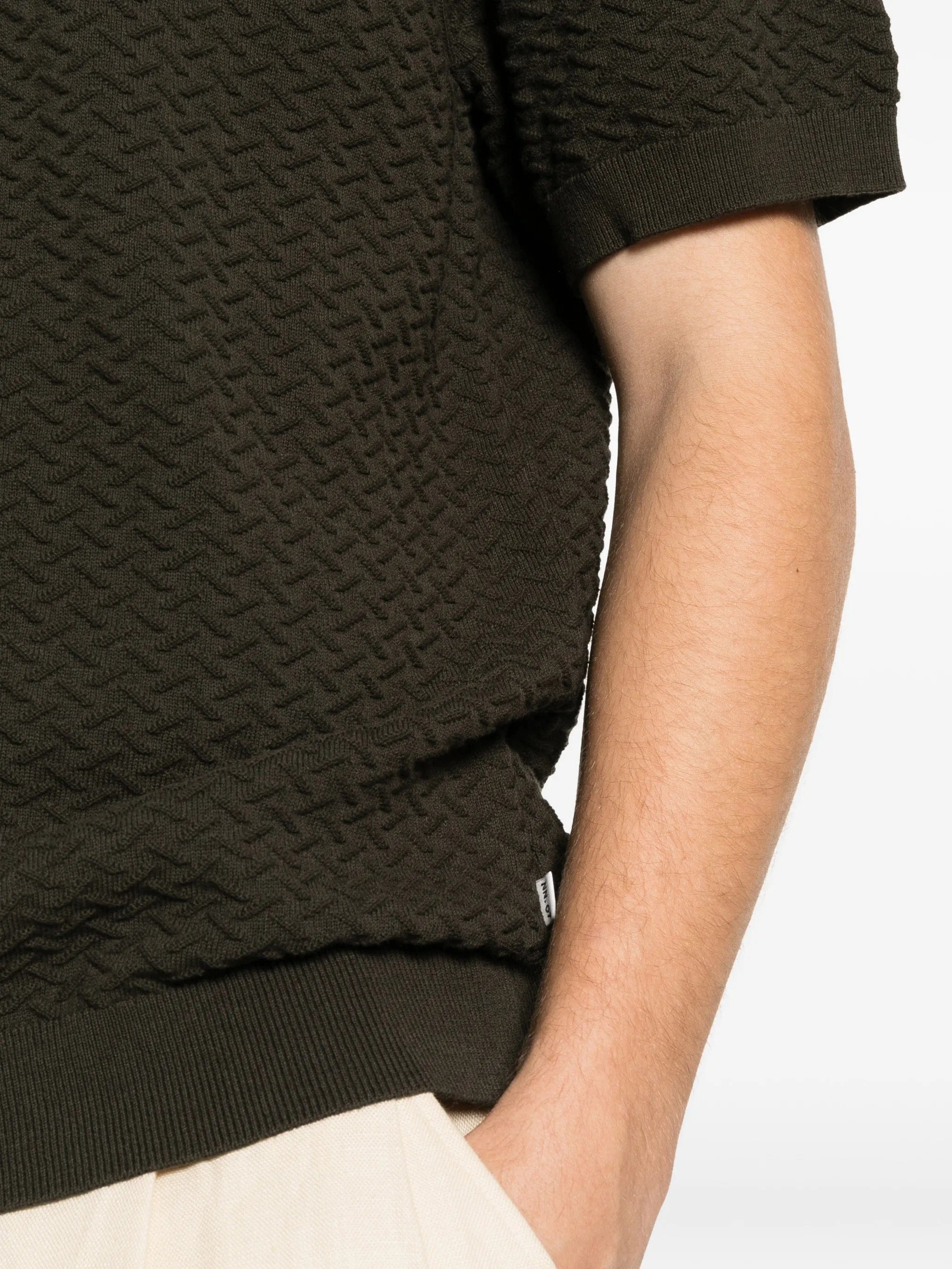 NN07 Gustav 60016 zip - up knitted shirt