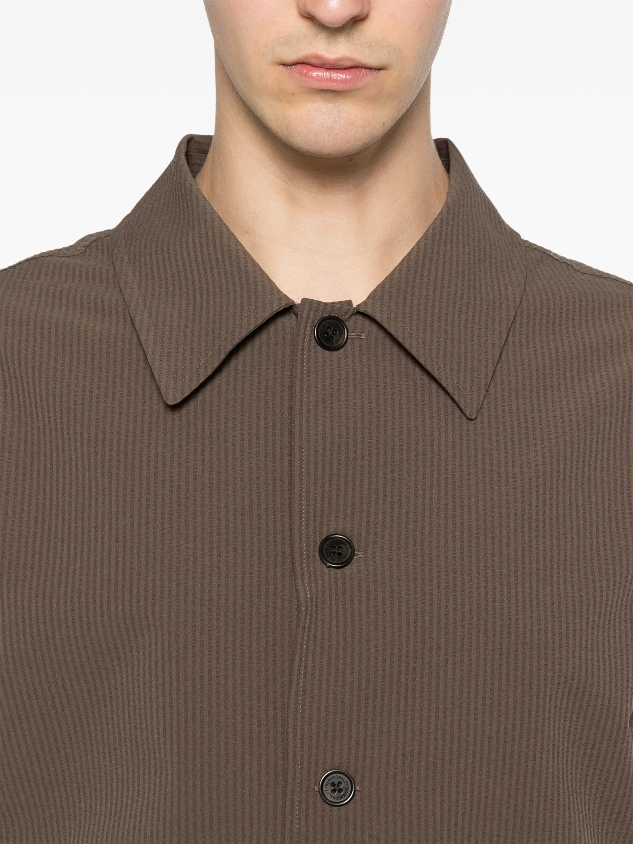 NN07 striped - pattern shirt
