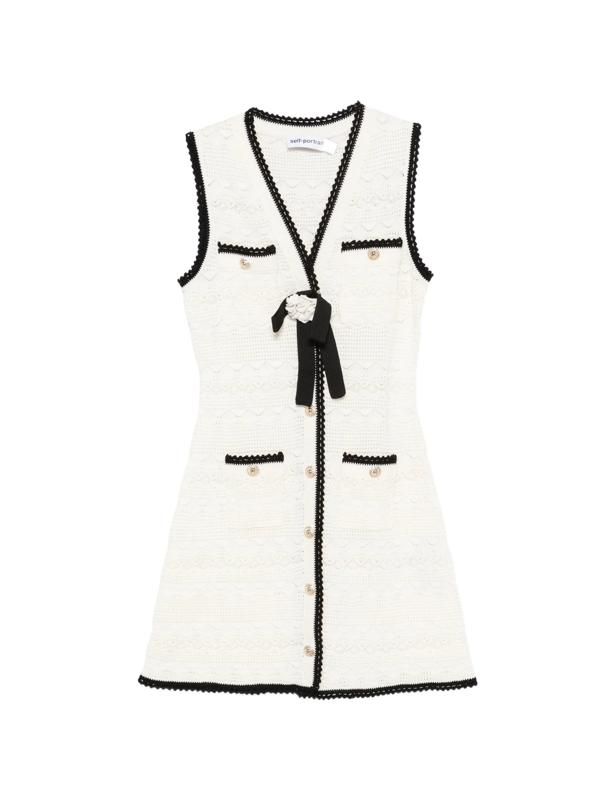 Self-Portrait bow - detail mini dress