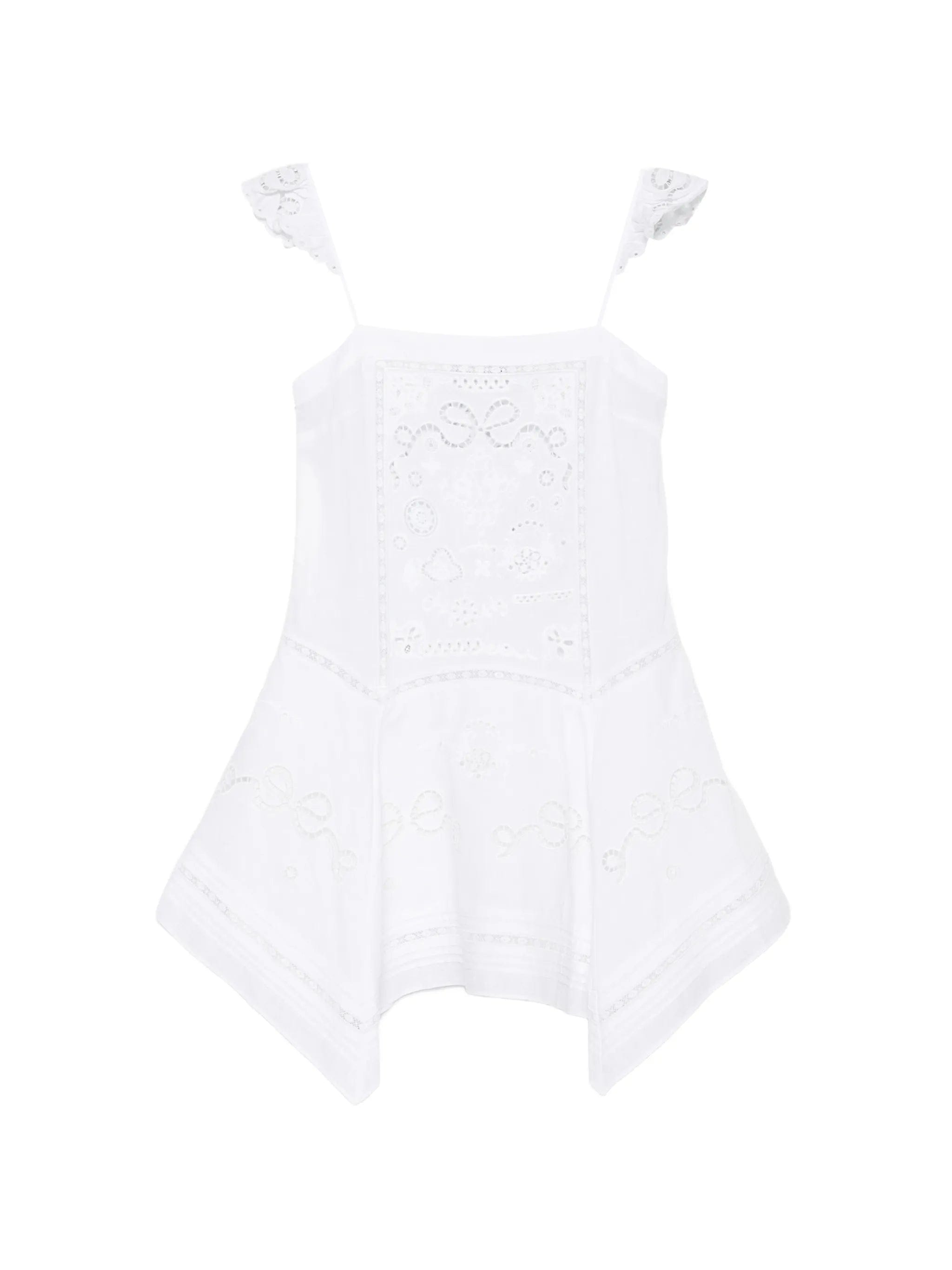 Self-Portrait lace trim mini dress