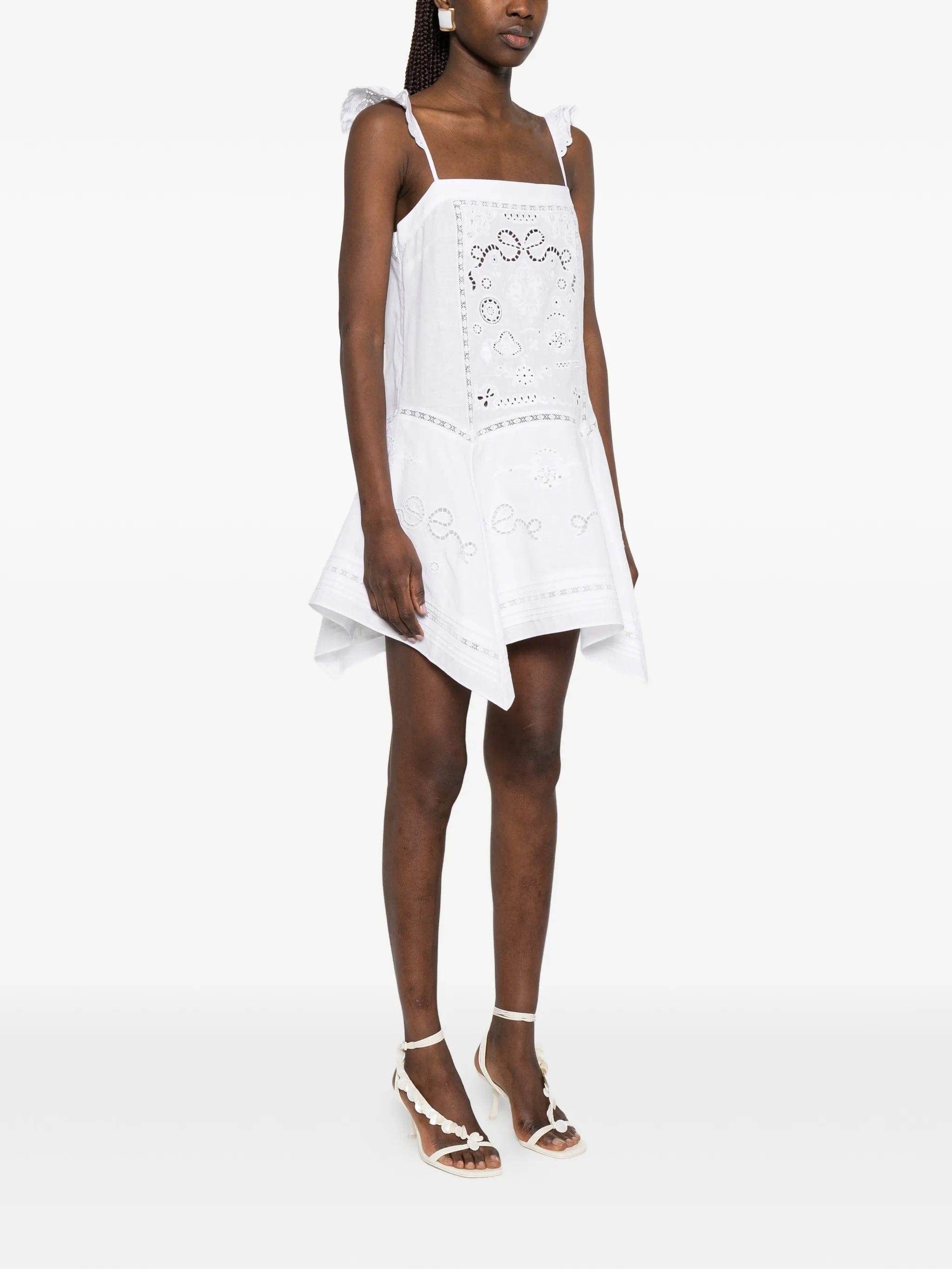Self-Portrait lace trim mini dress