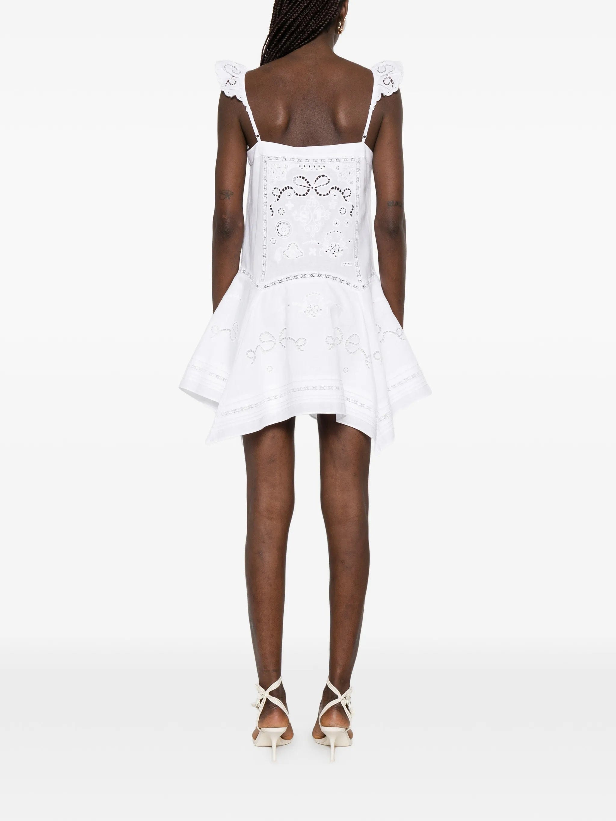 Self-Portrait lace trim mini dress