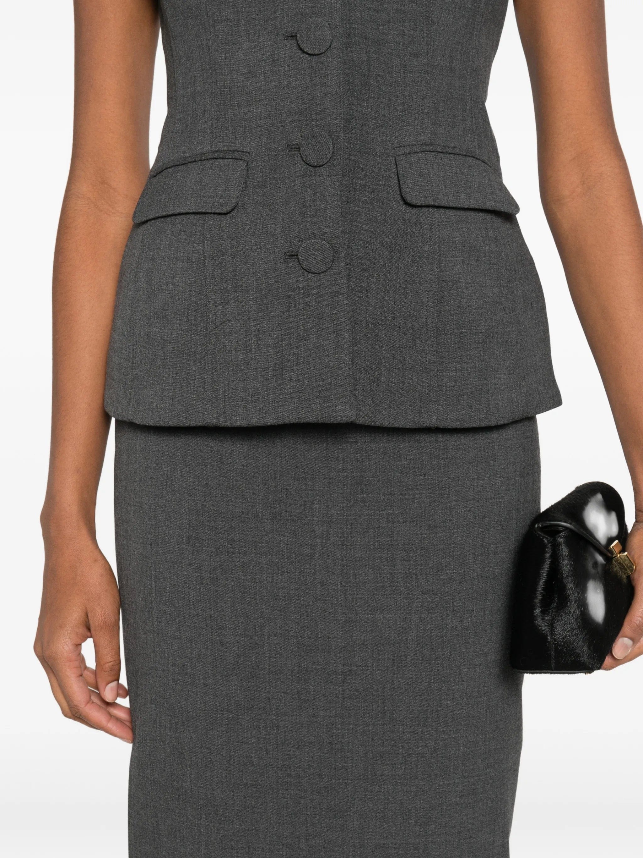 Self-Portrait flower detail tailored midi dress