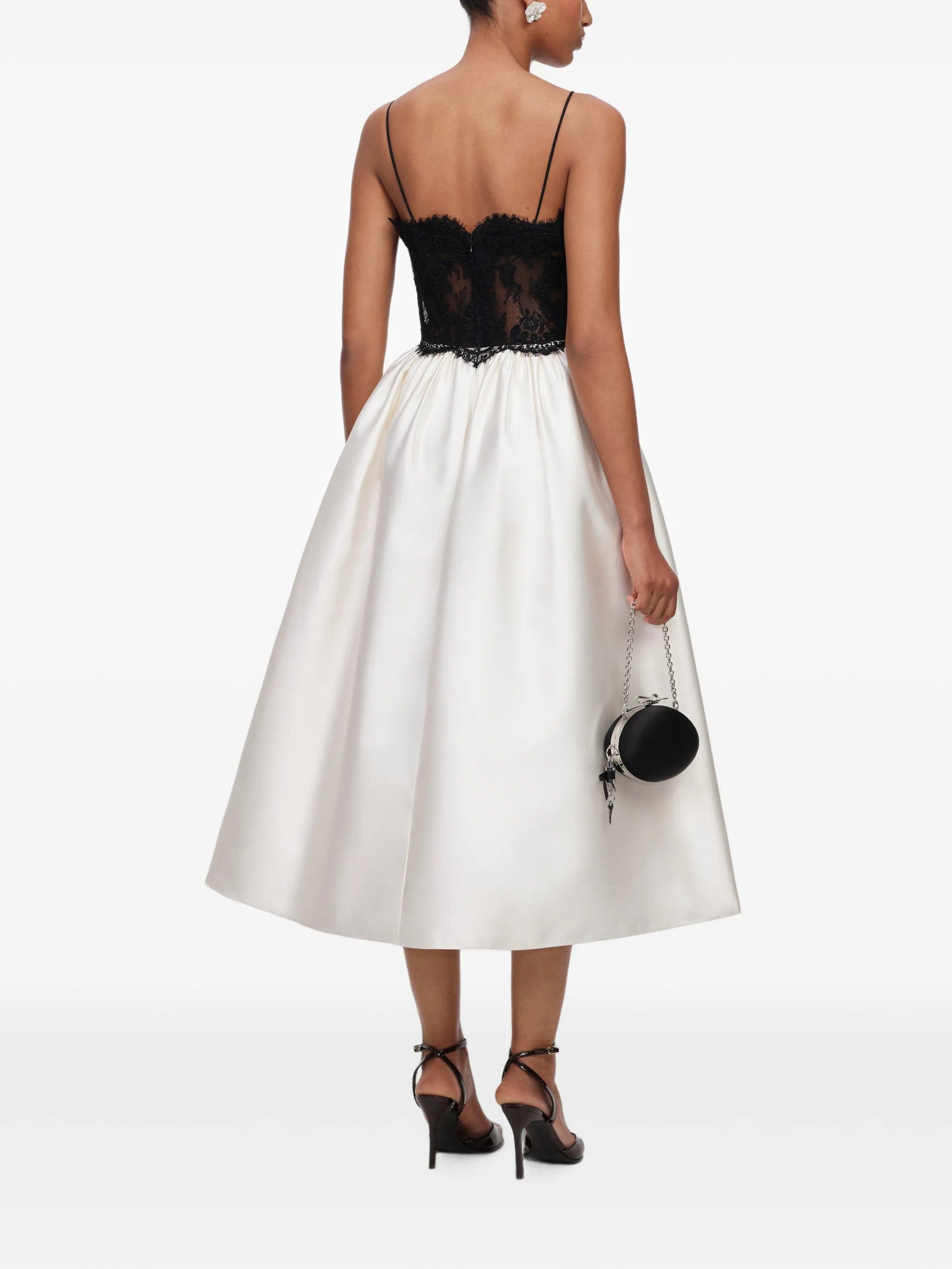 Self-Portrait lace - bodice flared midi dress