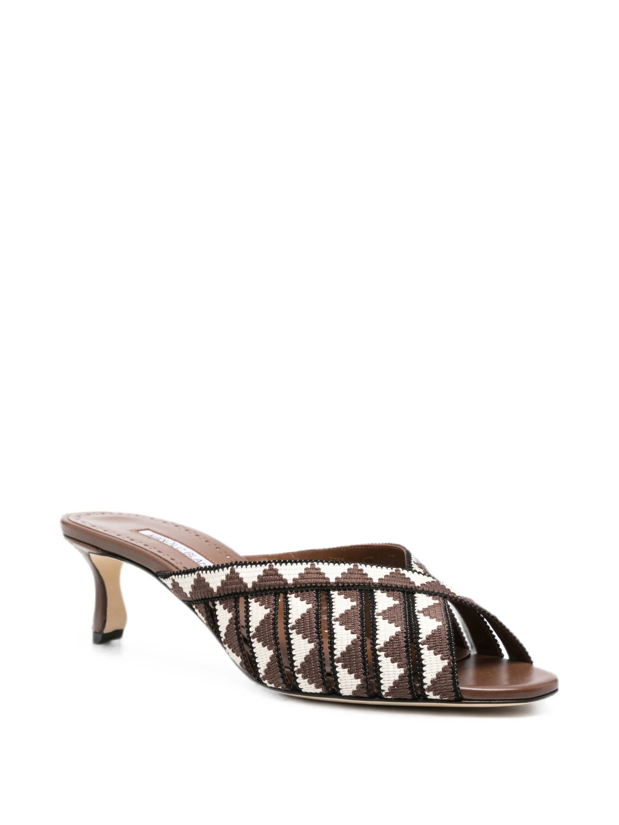 Manolo Blahnik Trofesamu patterned sandals
