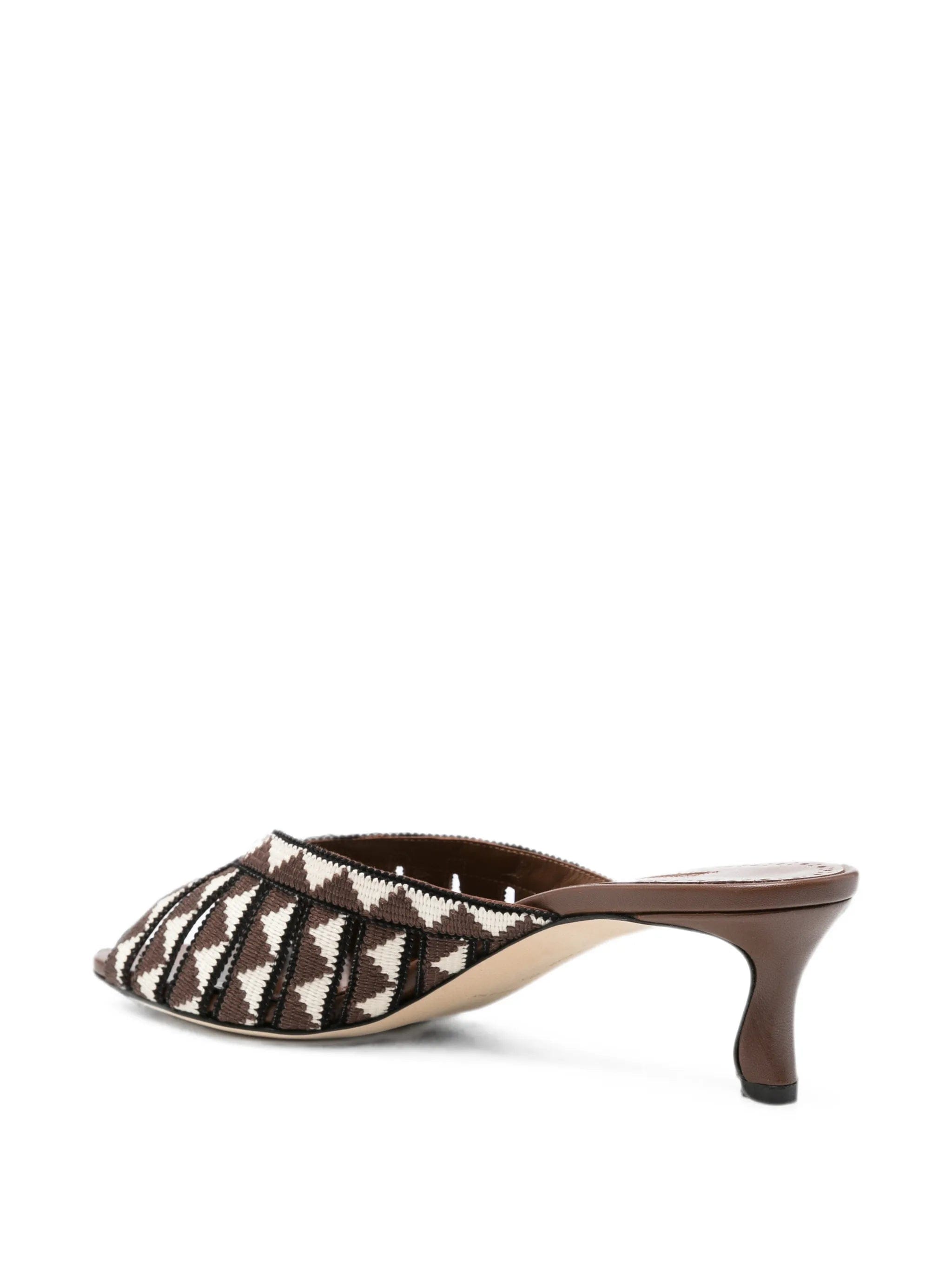 Manolo Blahnik Trofesamu patterned sandals
