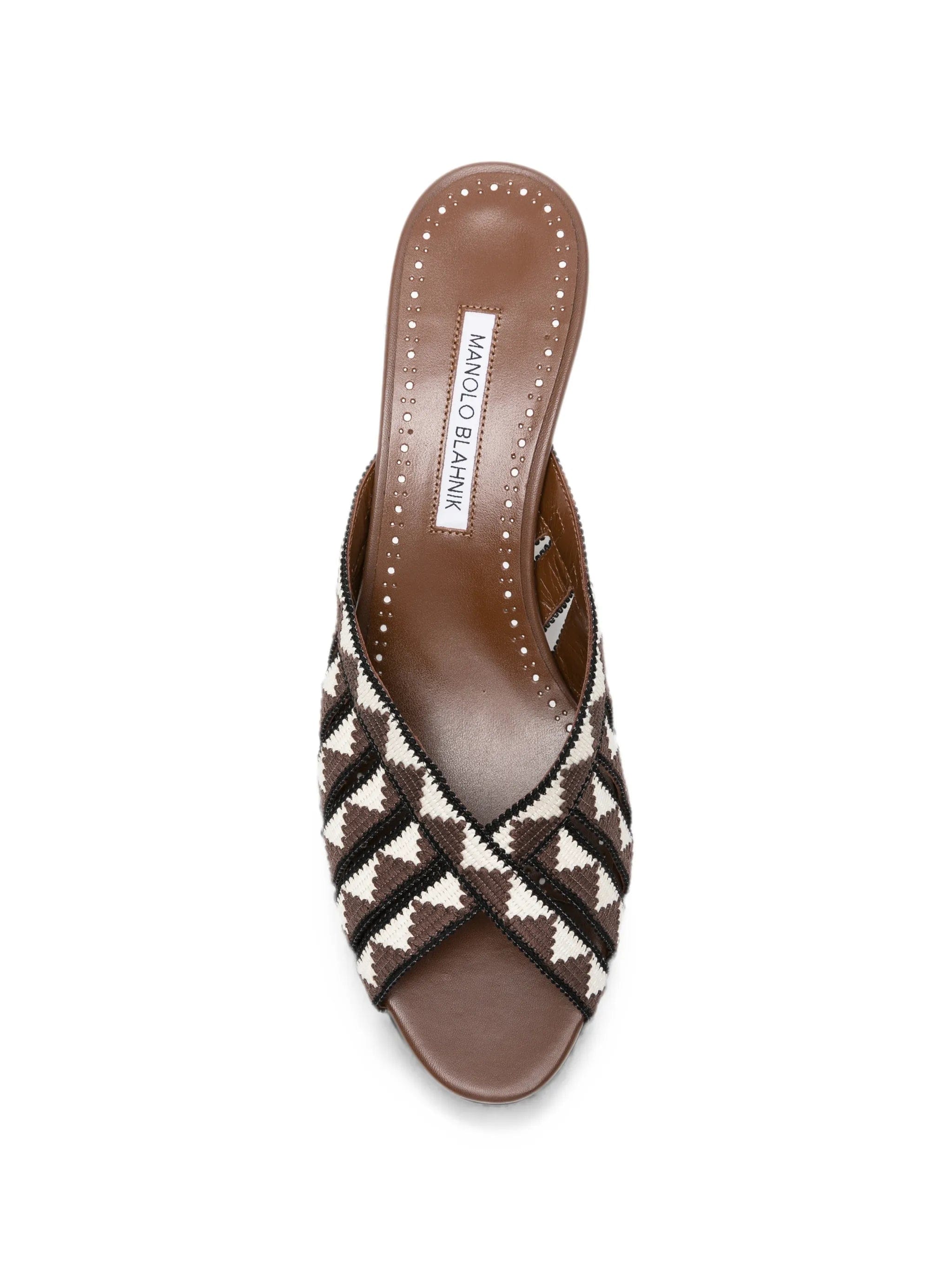 Manolo Blahnik Trofesamu patterned sandals