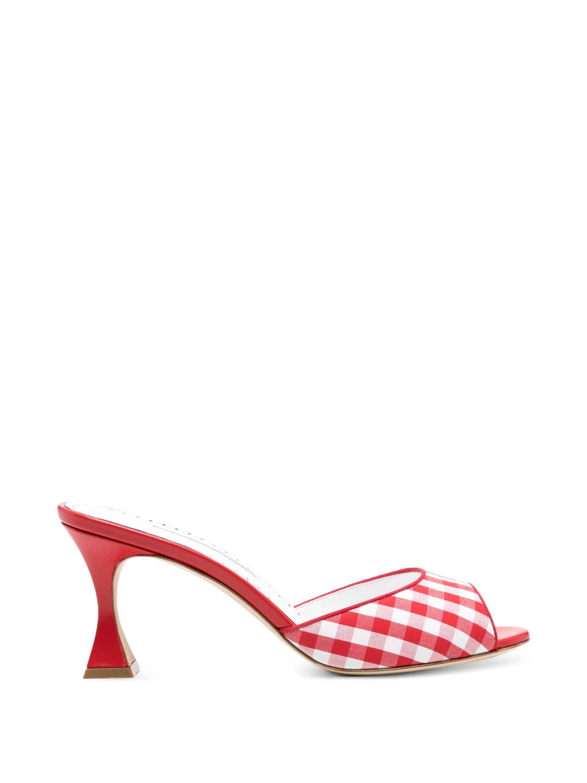 Manolo Blahnik Jadara gingham mules