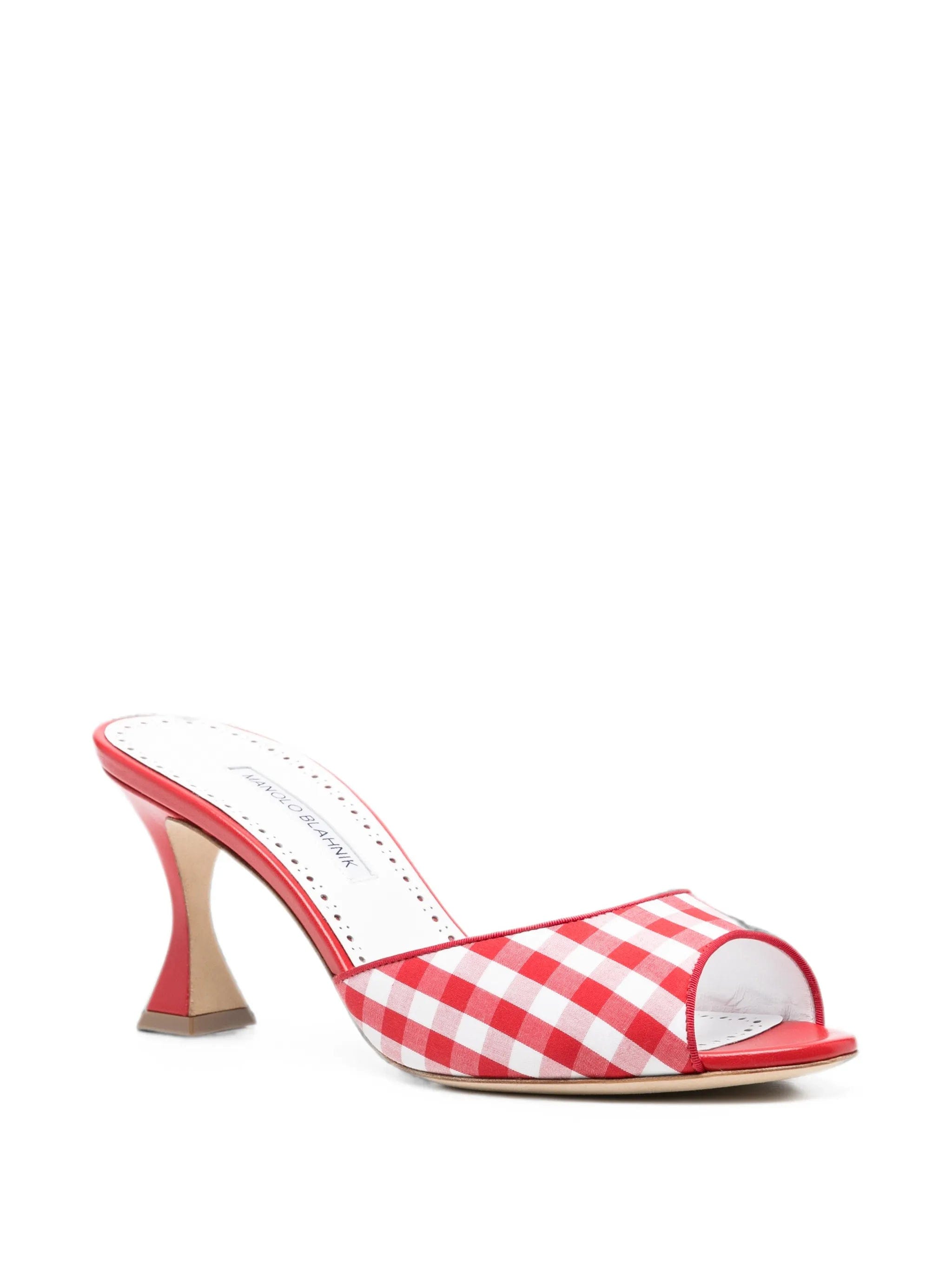 Manolo Blahnik Jadara gingham mules