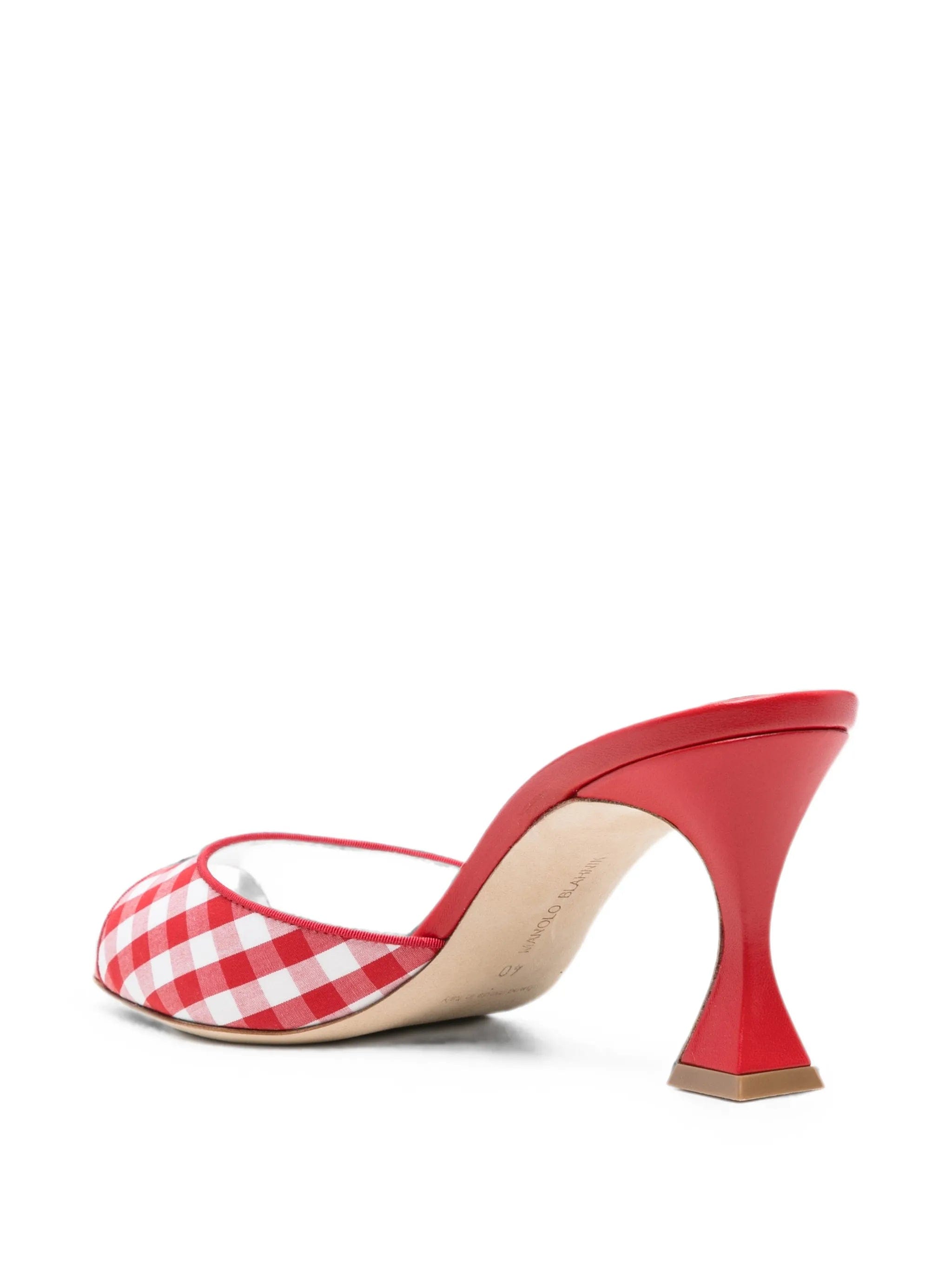 Manolo Blahnik Jadara gingham mules