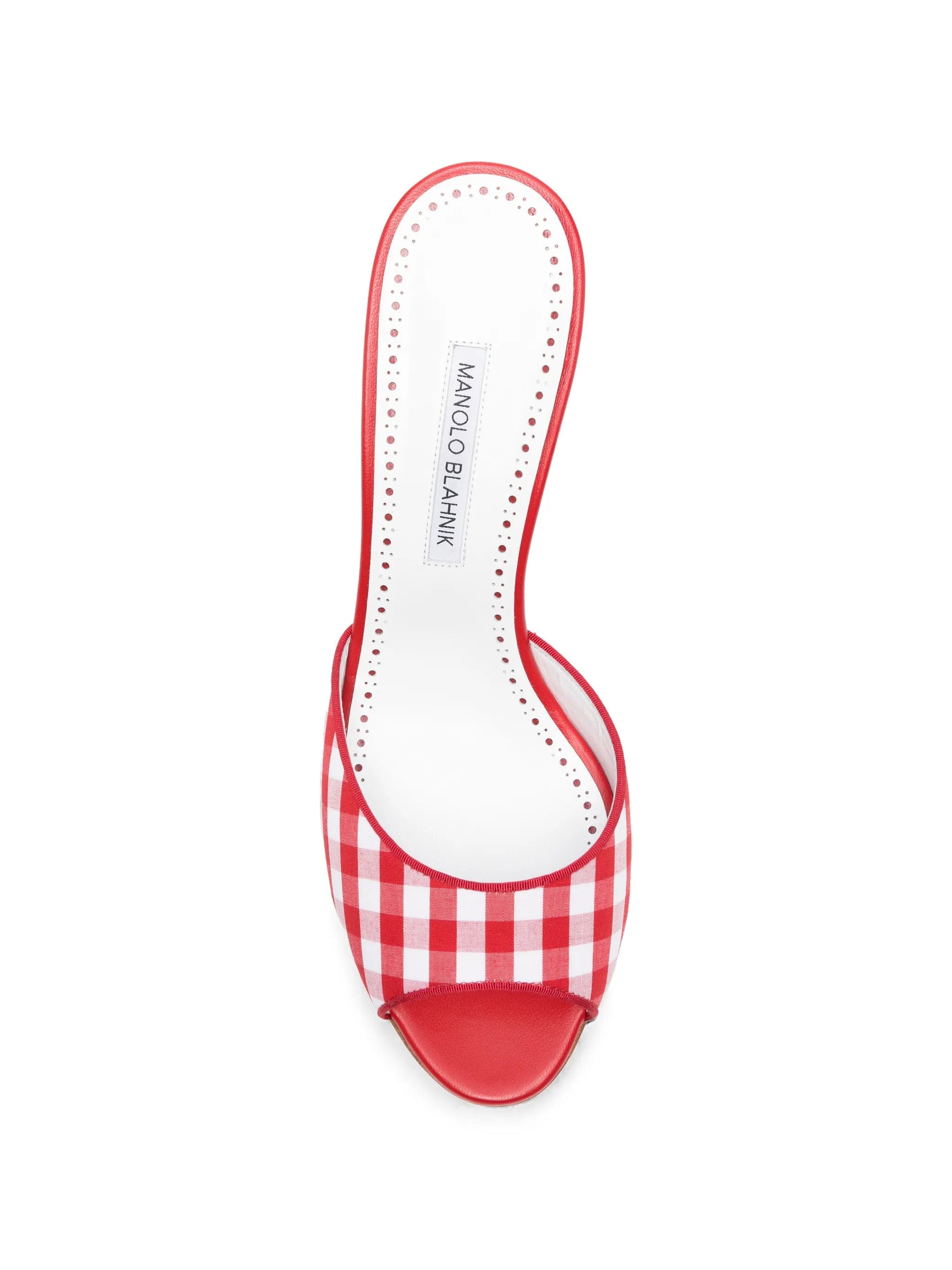 Manolo Blahnik Jadara gingham mules