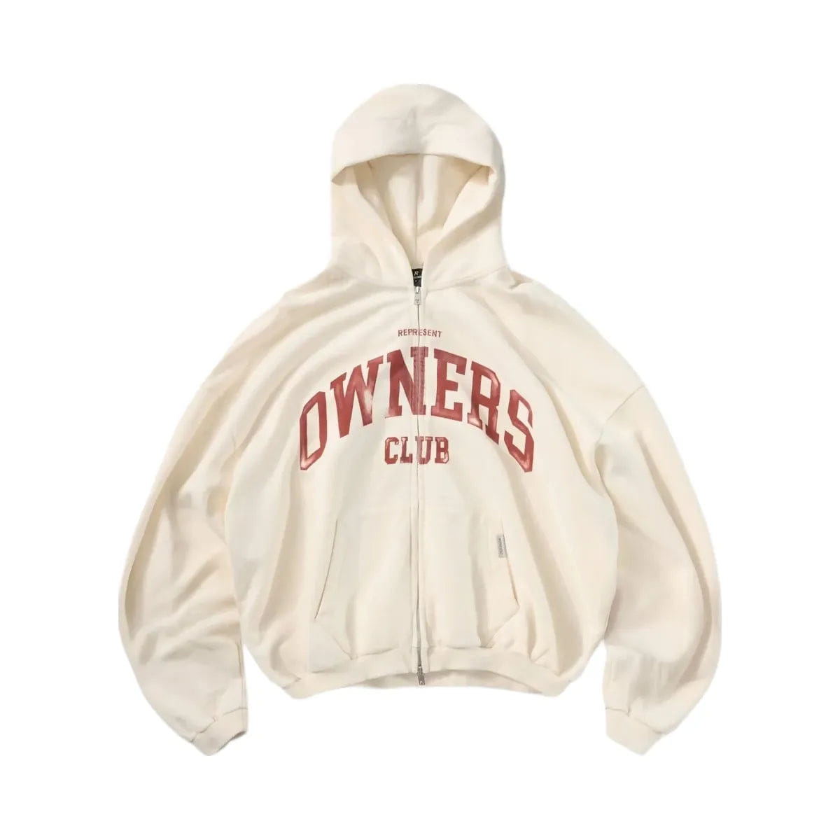 Owners Club Represent Fw25 Represent Owners Club Zip Through Hoodie Buttercream