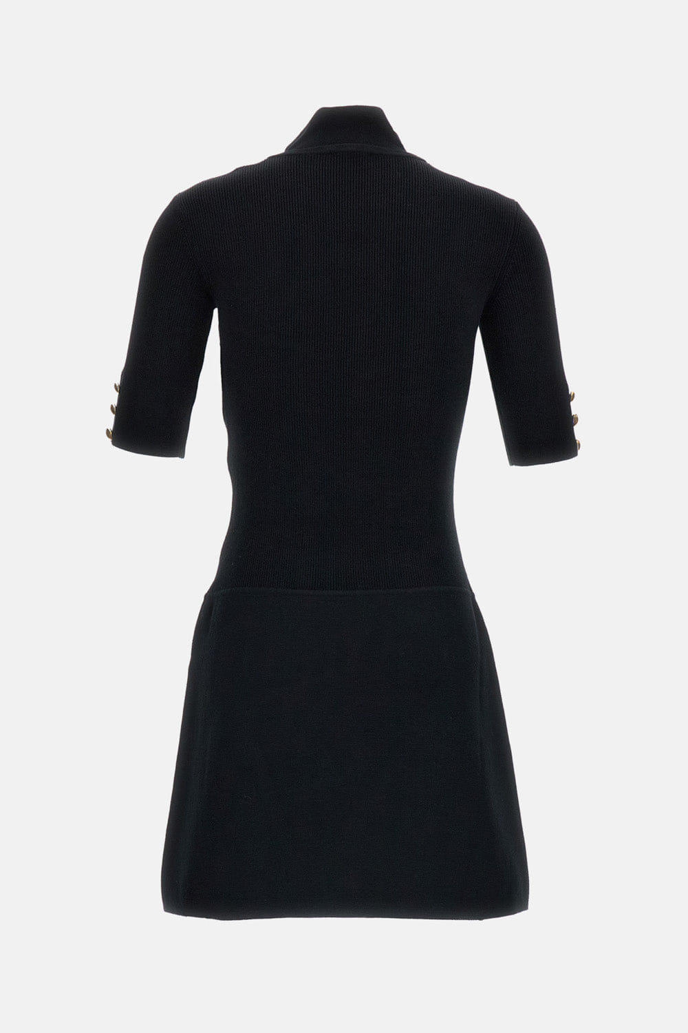 Elisabetta Franchi MINI ABITO IN MAGLIA CON BOTTONI GIOIELLO