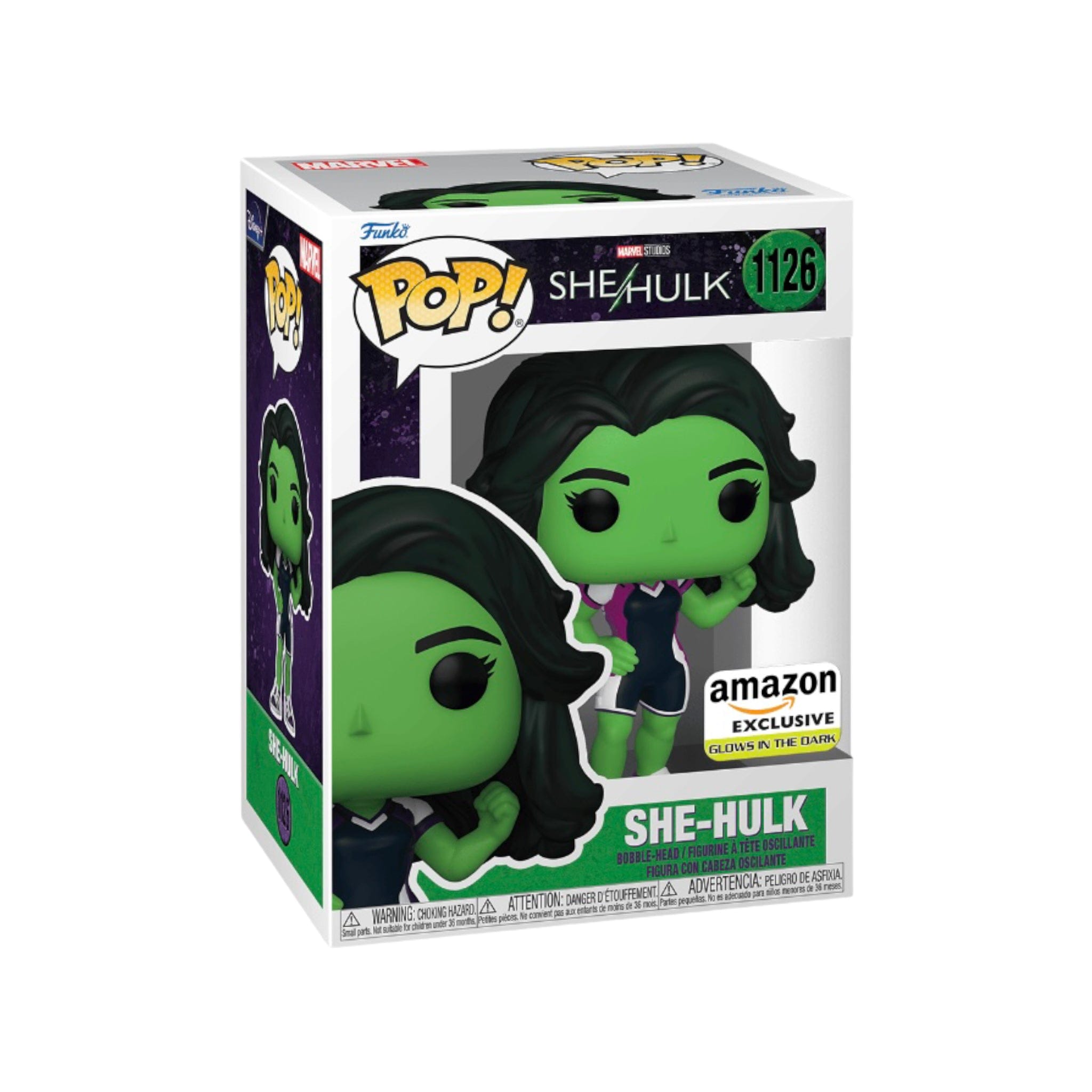 Funko Pop! She - Hulk #1126 (Glows in the Dark) Funko Pop! - She - Hulk: Attorney at Law - Amazon Exclusive