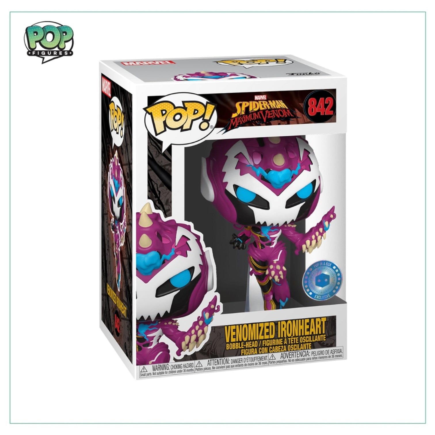 Funko Pop! Venomized Ironheart #842 Funko Pop! - Marvel: Spider - Man Maximum Venom - Pop In A Box Exclusive