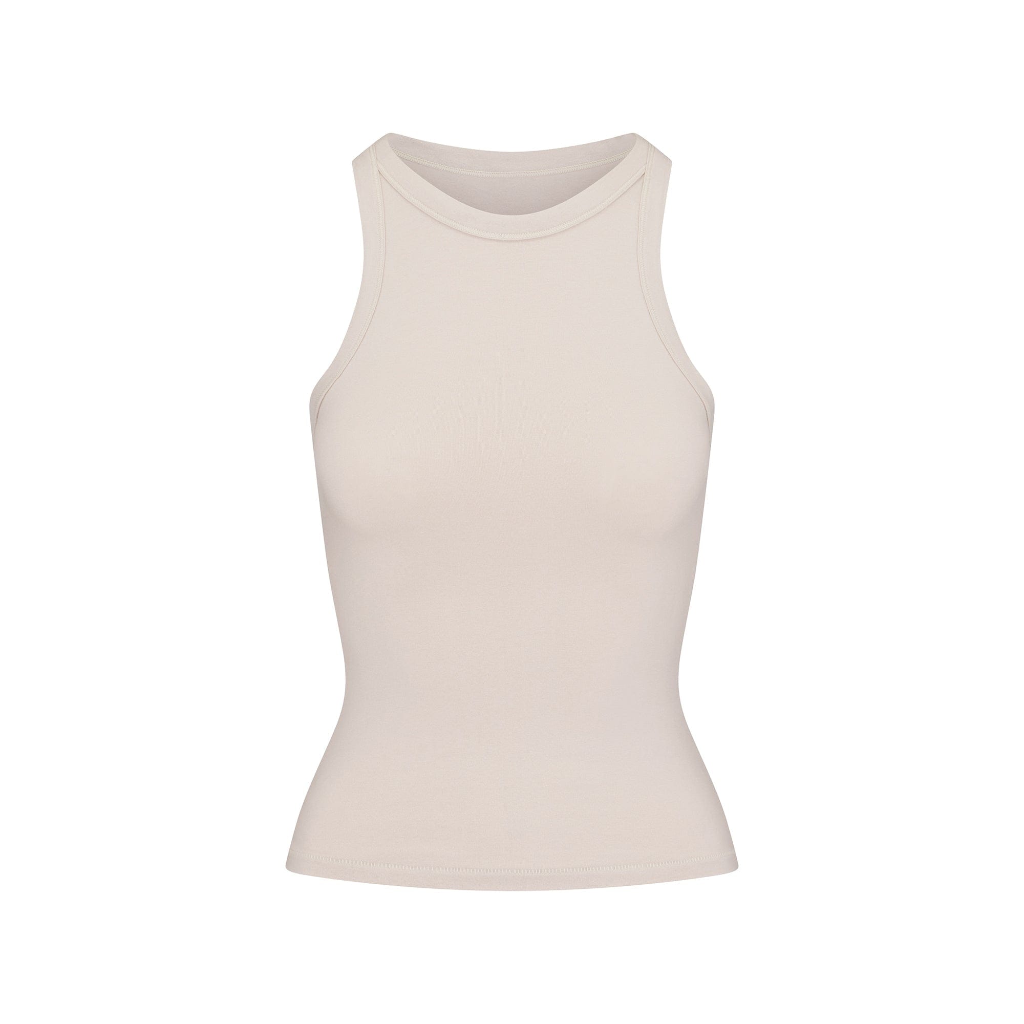 COTTON JERSEY Skims Cotton Jersey Crew Neck Tank Stone