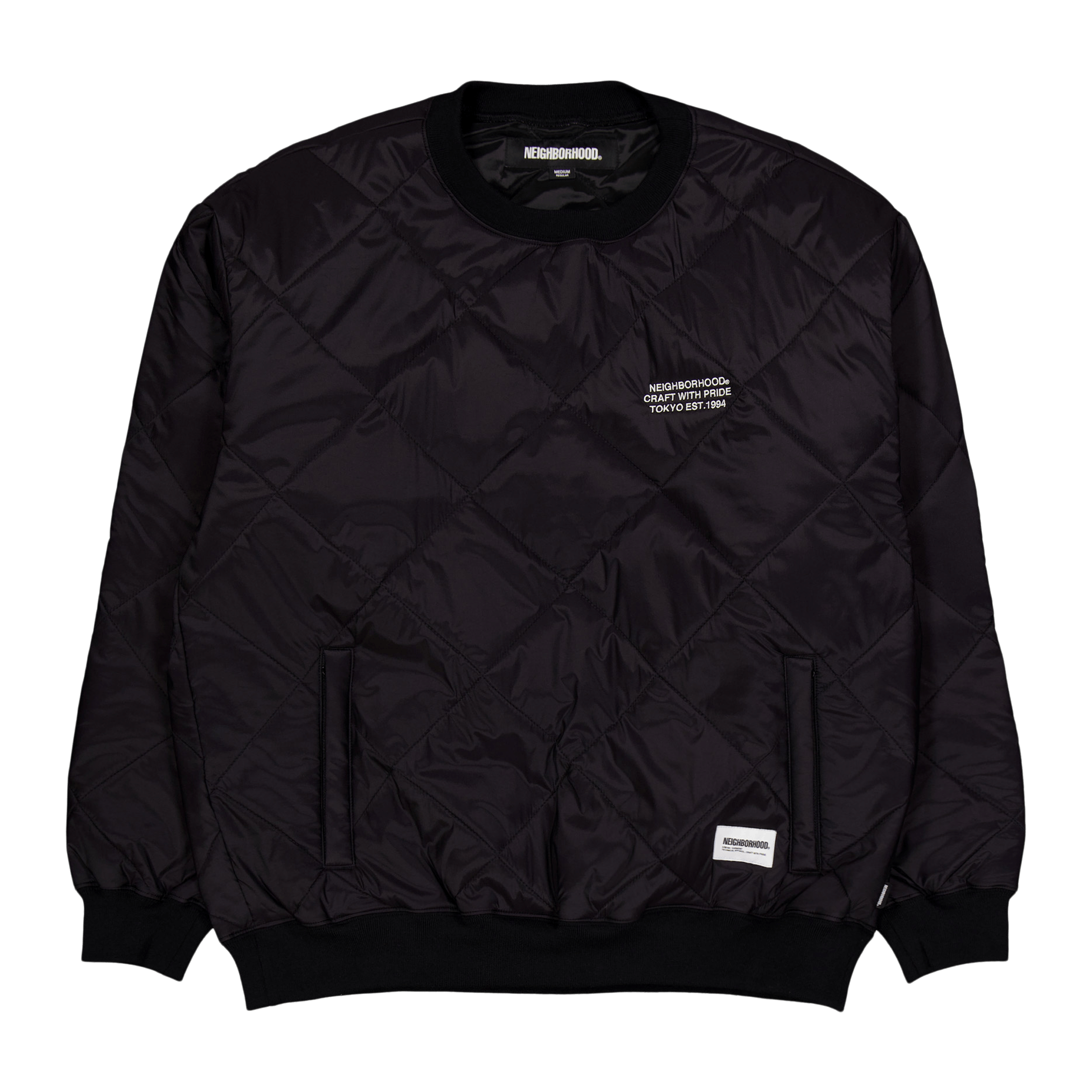 Neighborhood Quilting Pullover Shirt Ls Black