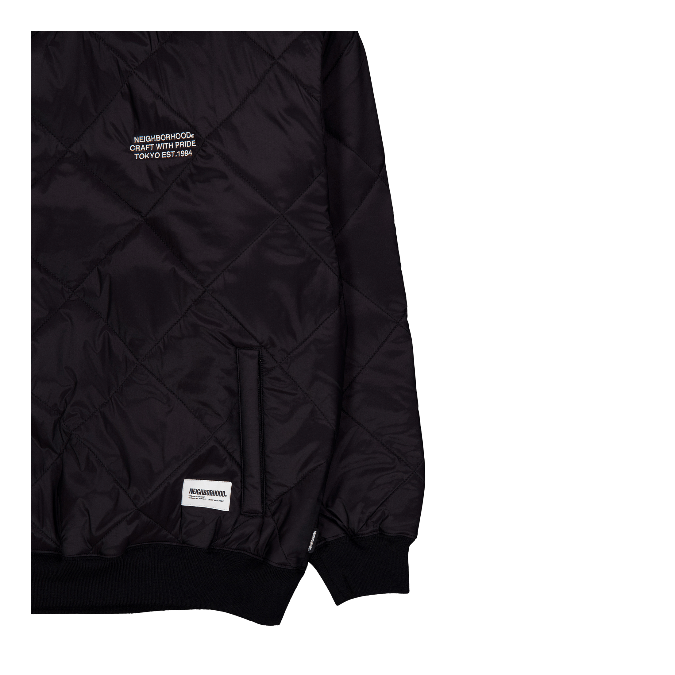 Neighborhood Quilting Pullover Shirt Ls Black