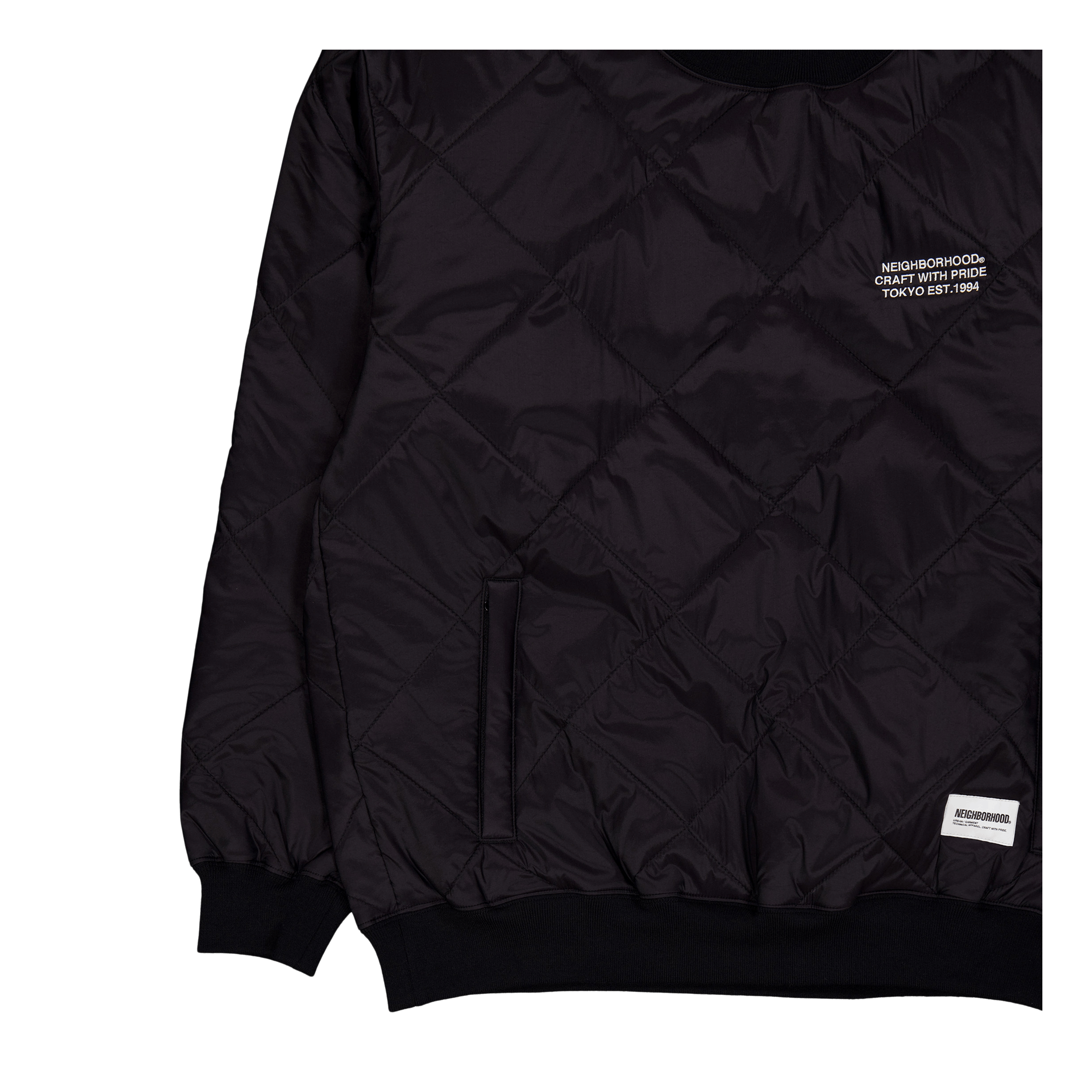 Neighborhood Quilting Pullover Shirt Ls Black