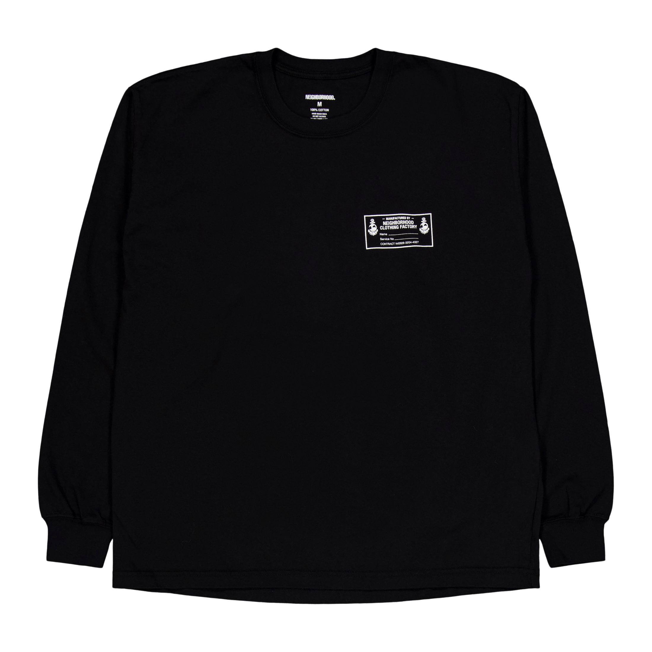 Neighborhood Nh . T-Shirt Ls - 6 Black