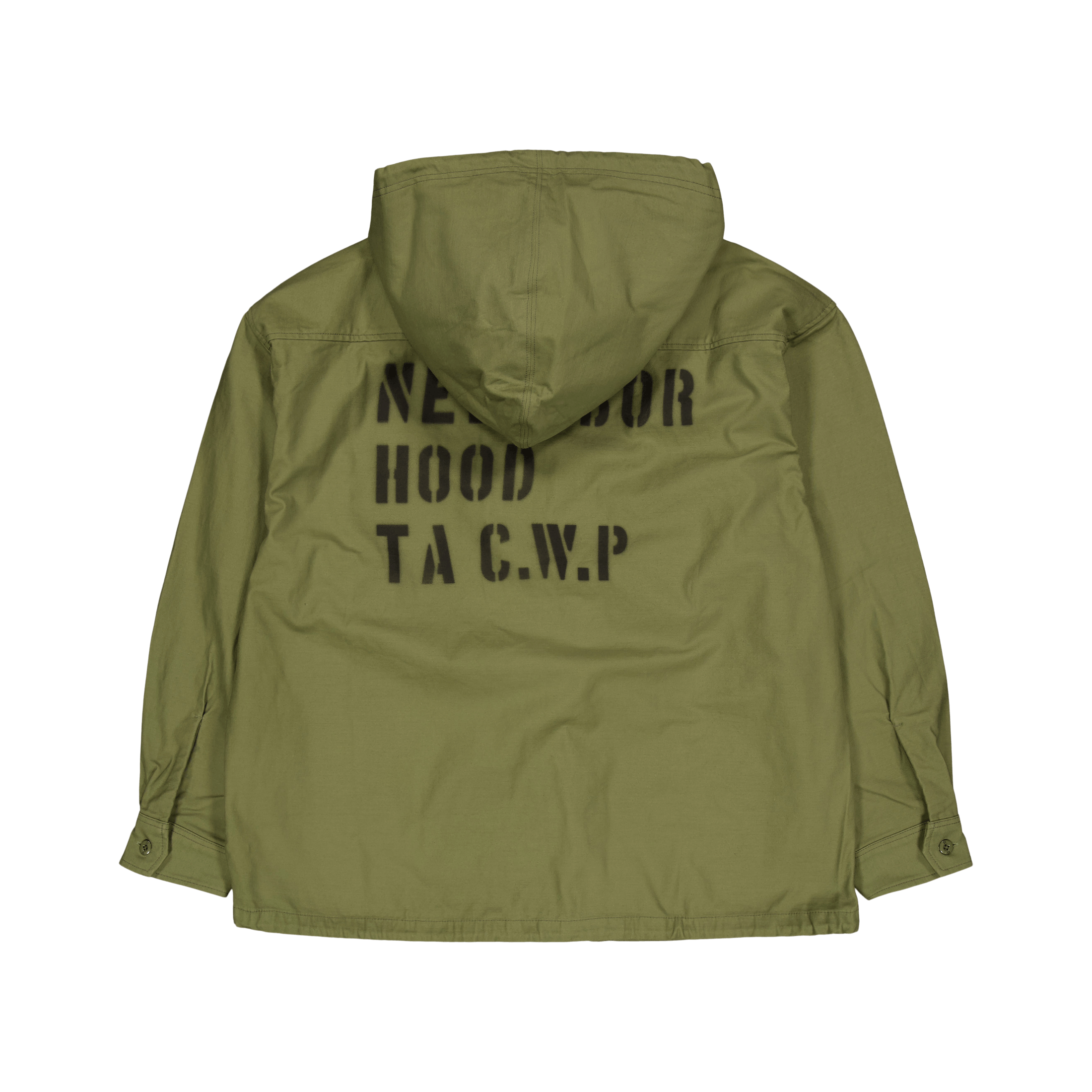 Neighborhood Hooded Shirt Ls Olive Drab