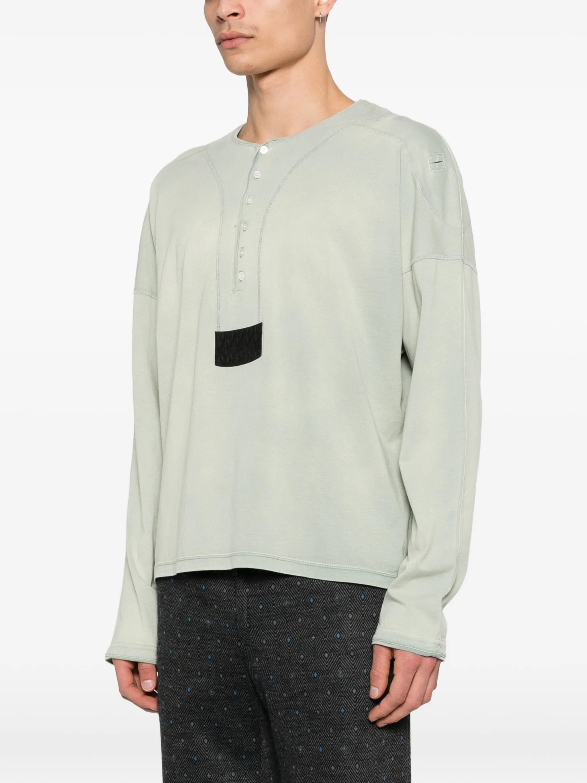 Kiko Kostadinov sargo long - sleeve henley T - shirt
