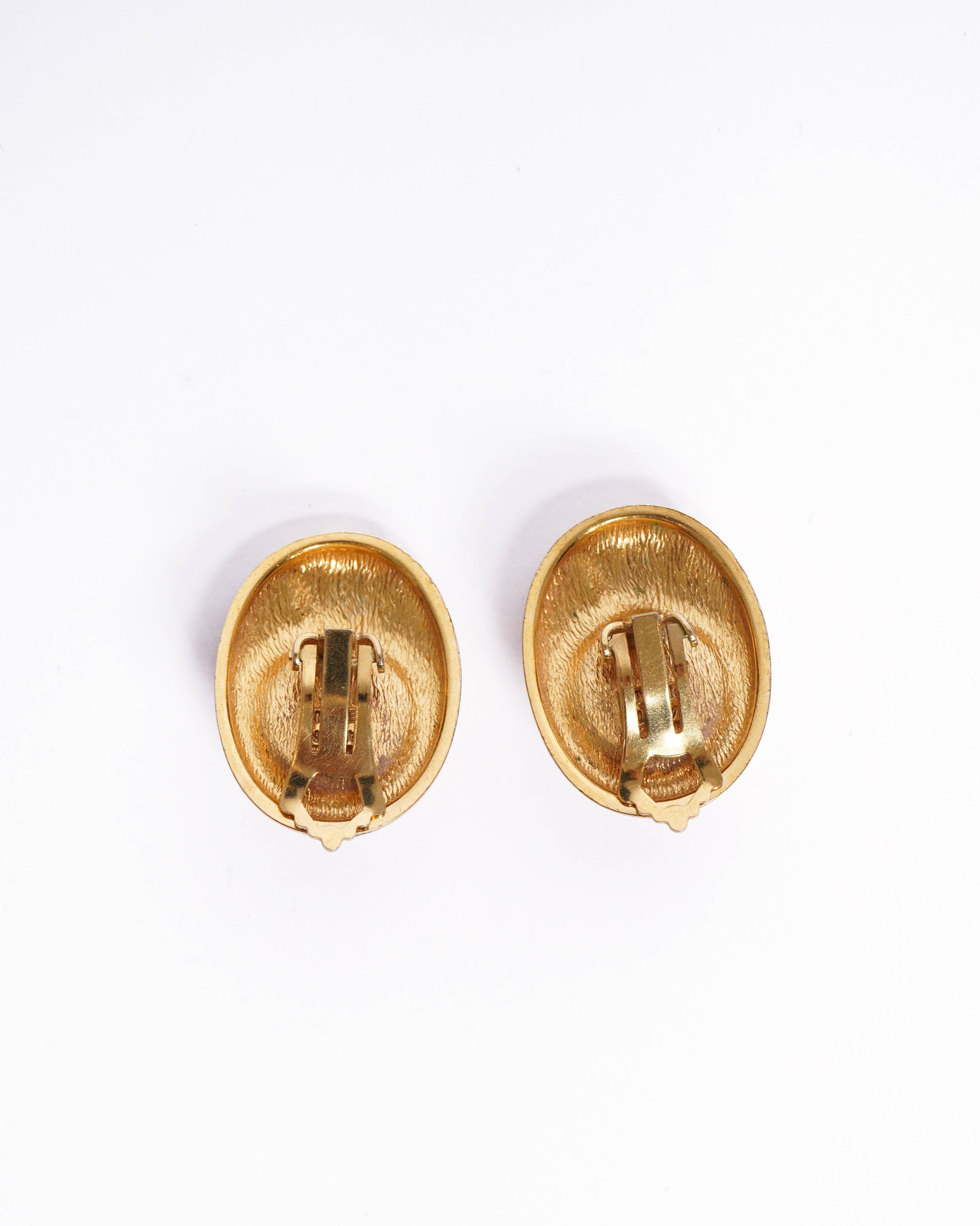 Lanvin Vintage Lanvin Made In Germany Gold Pated Earrings With Pearl