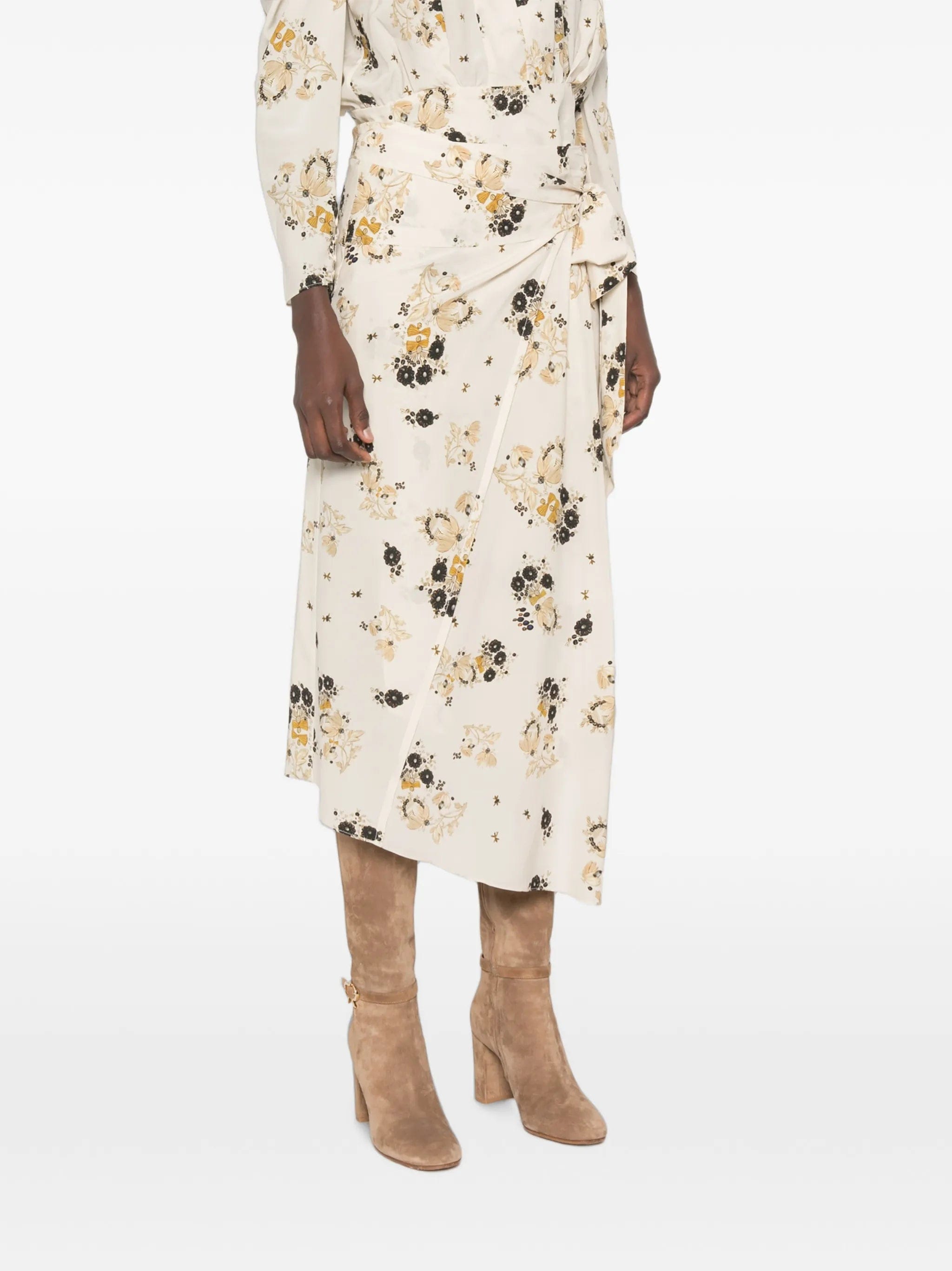 Isabel Marant Faniry floral - print asymmetric skirt