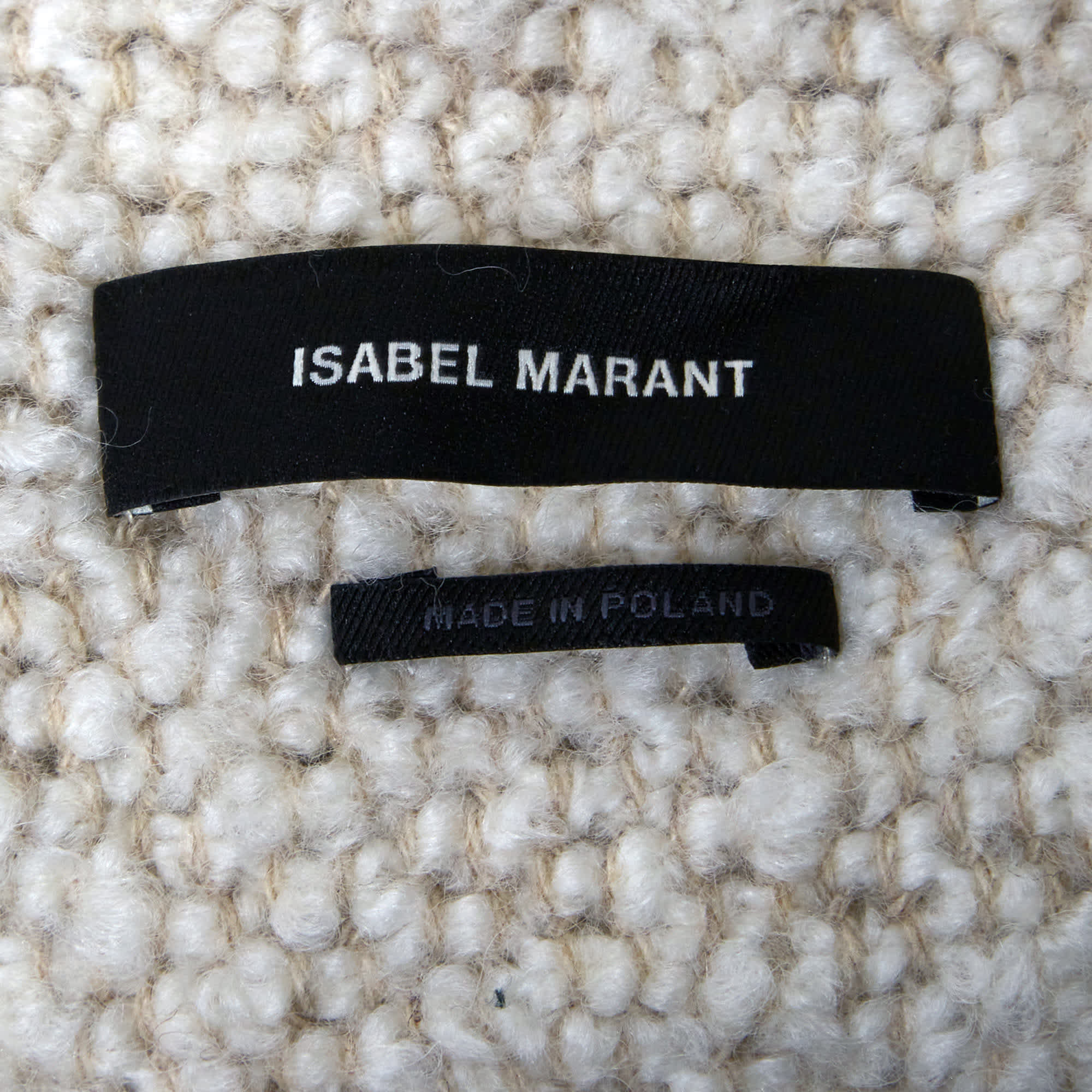 Isabel Marant Beige Bouclé Imelda Polo T - Shirt